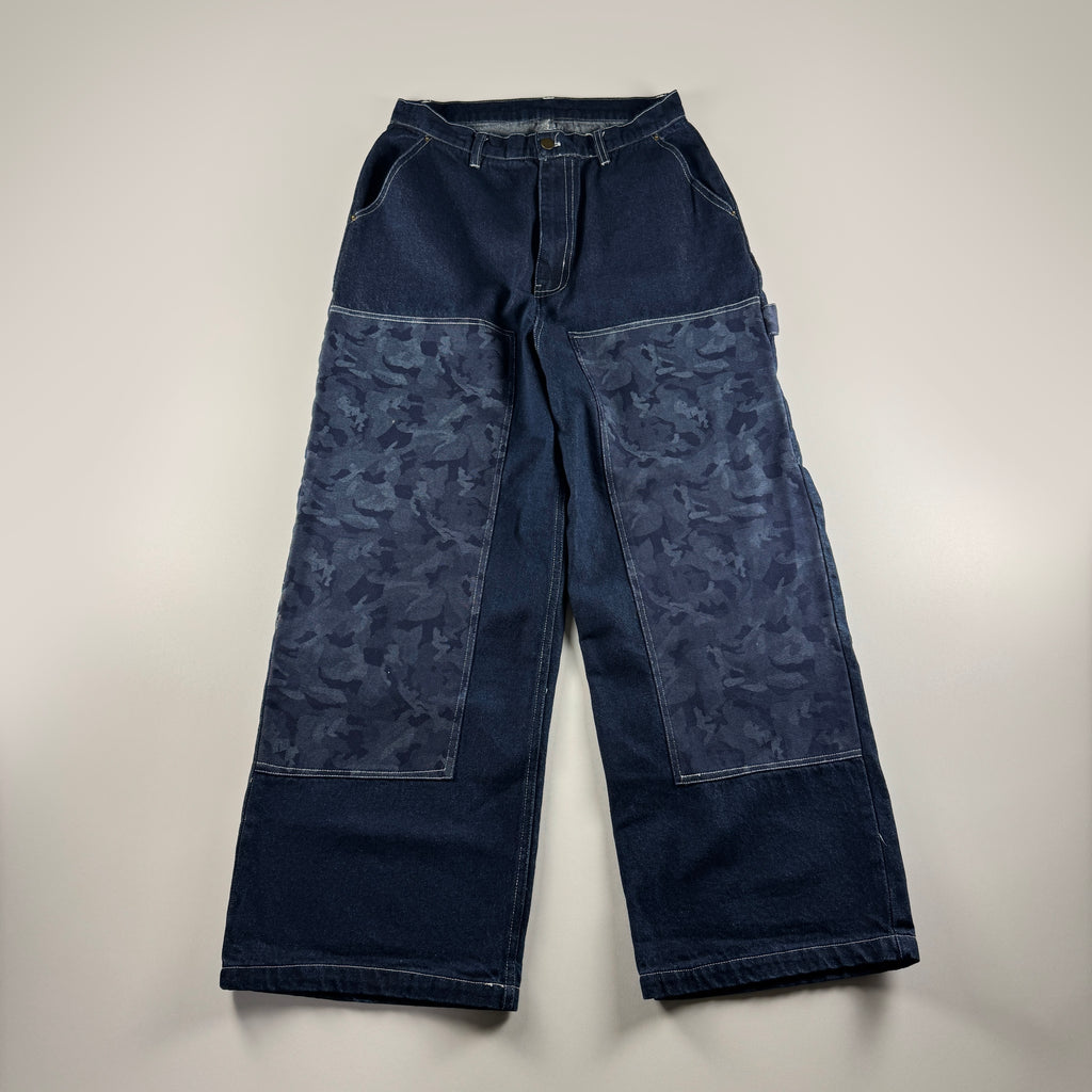 Student Apathy Double Knee Blue Pants (L)