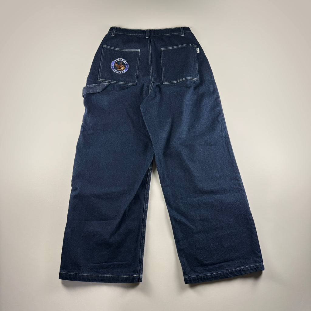 Student Apathy Double Knee Blue Pants (L)