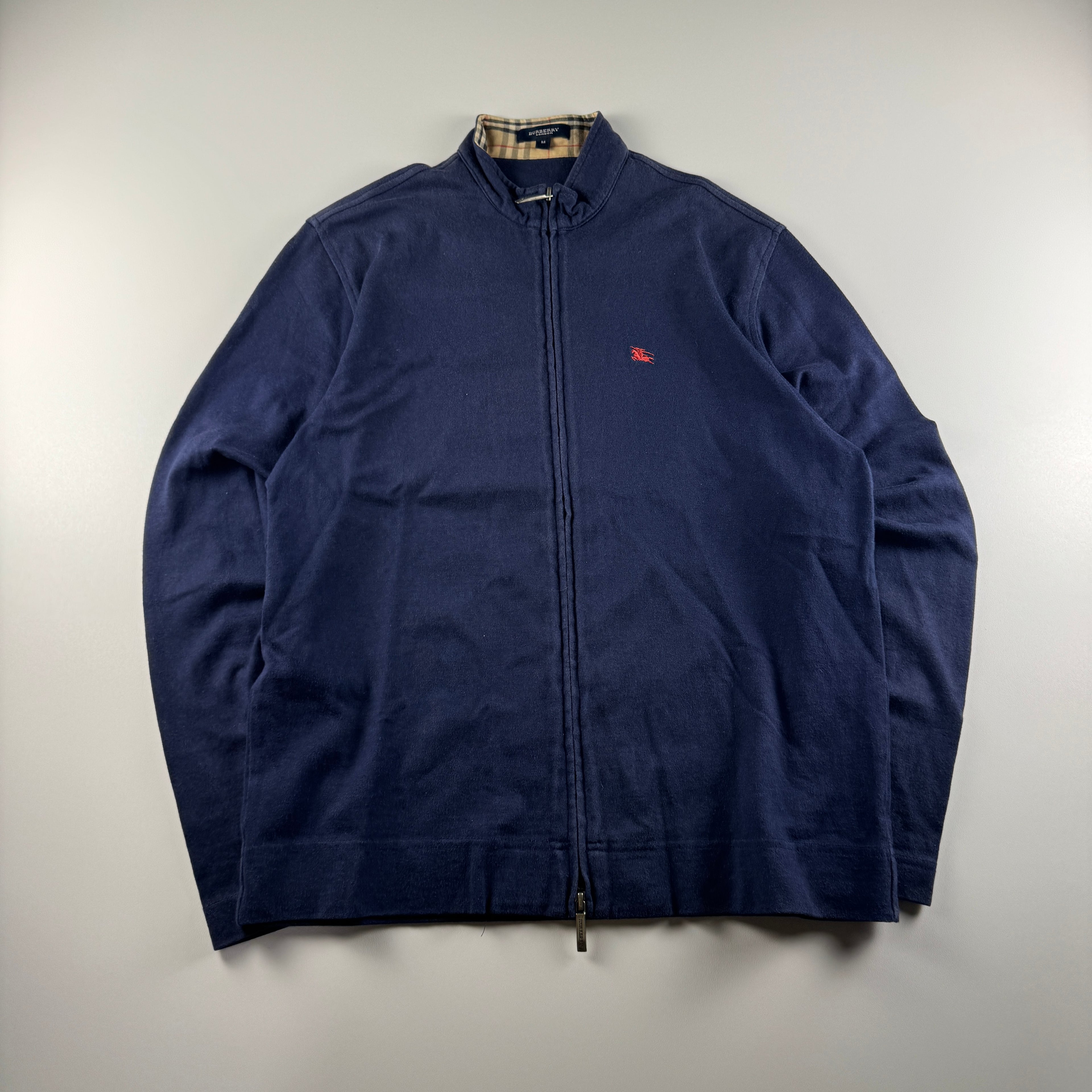 Burberry Blue Zip Up Track Sweater (M)