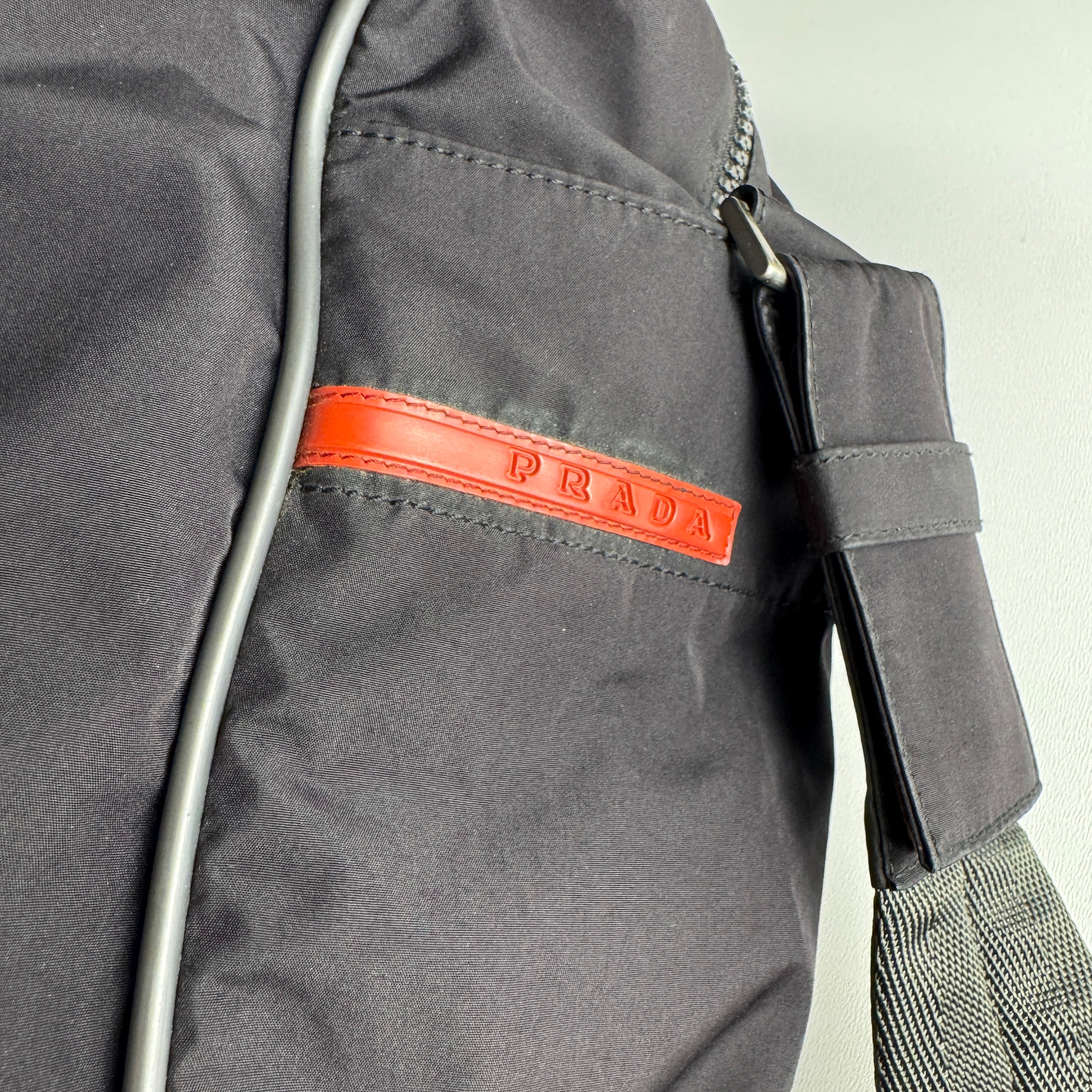 Prada Sport Nylon Black Boston Messenger Bag