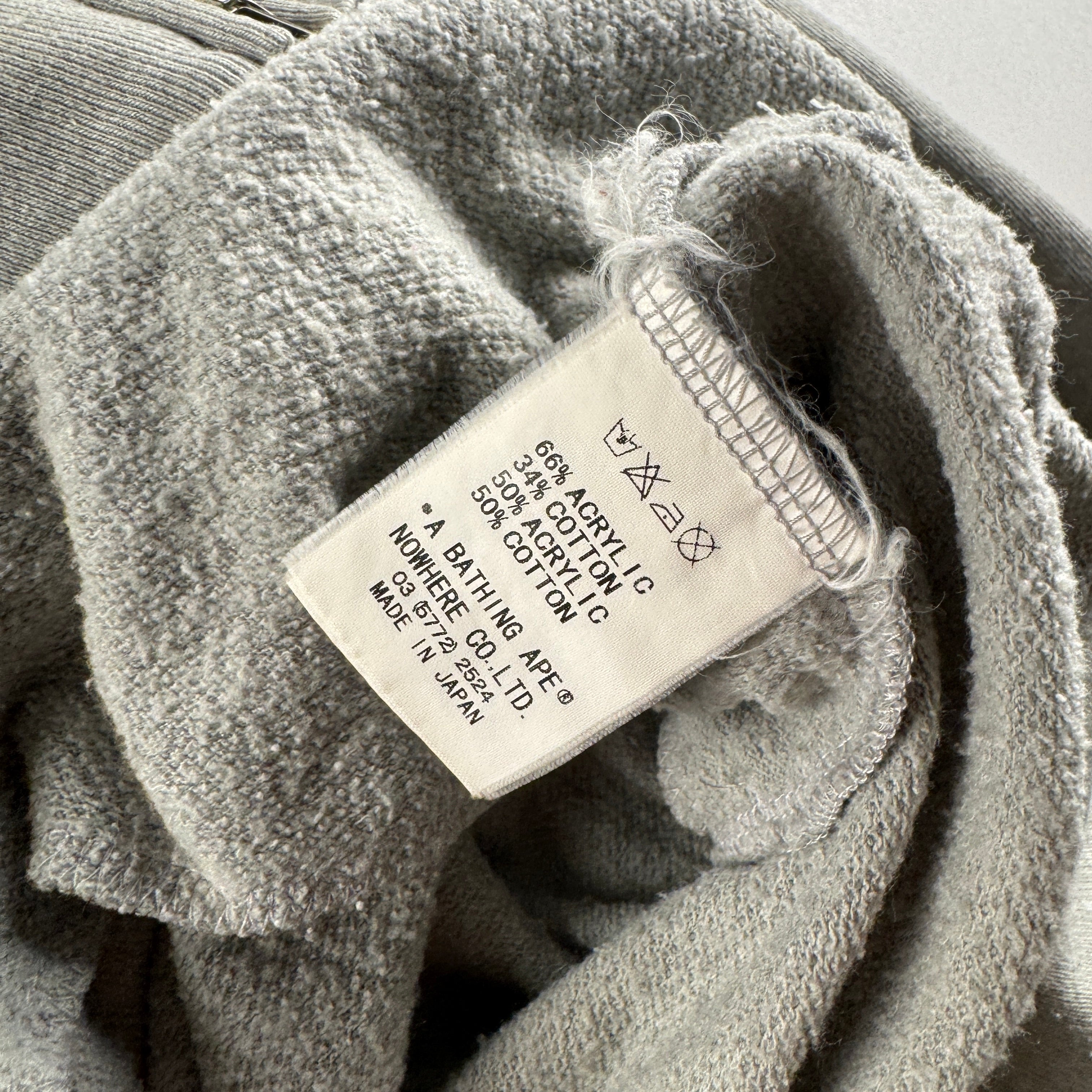 BAPE Baby Milo 2006 Grey Zip Up Hoodie (S)