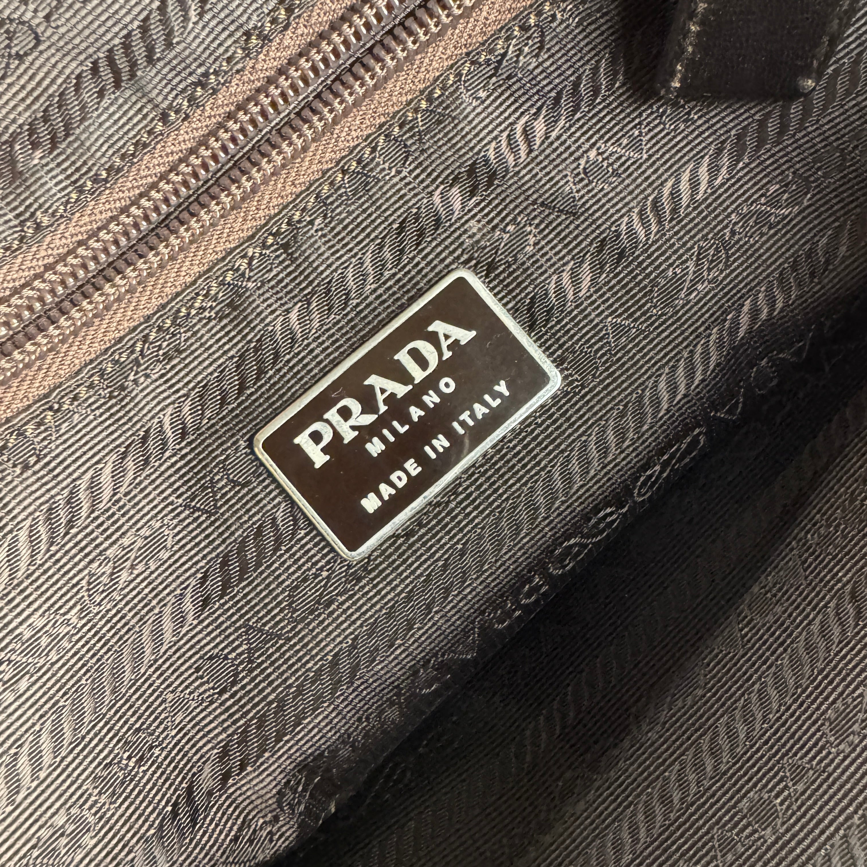 Prada Green Nylon Shoulder Bag