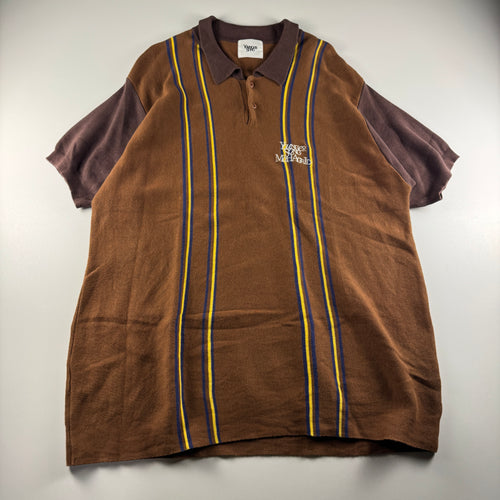 YOUNGER SONG x mahagrid Knit Polo Brown (L)
