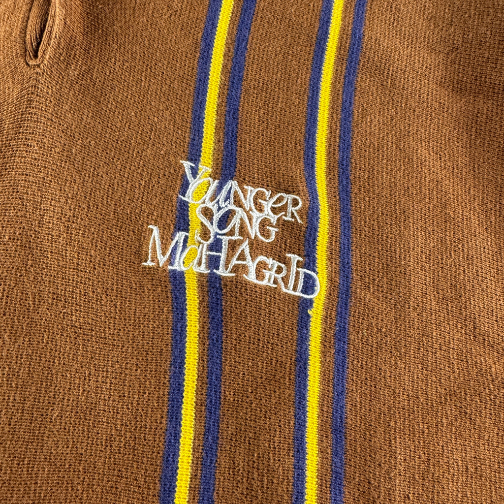 YOUNGER SONG x mahagrid Knit Polo Brown (L)