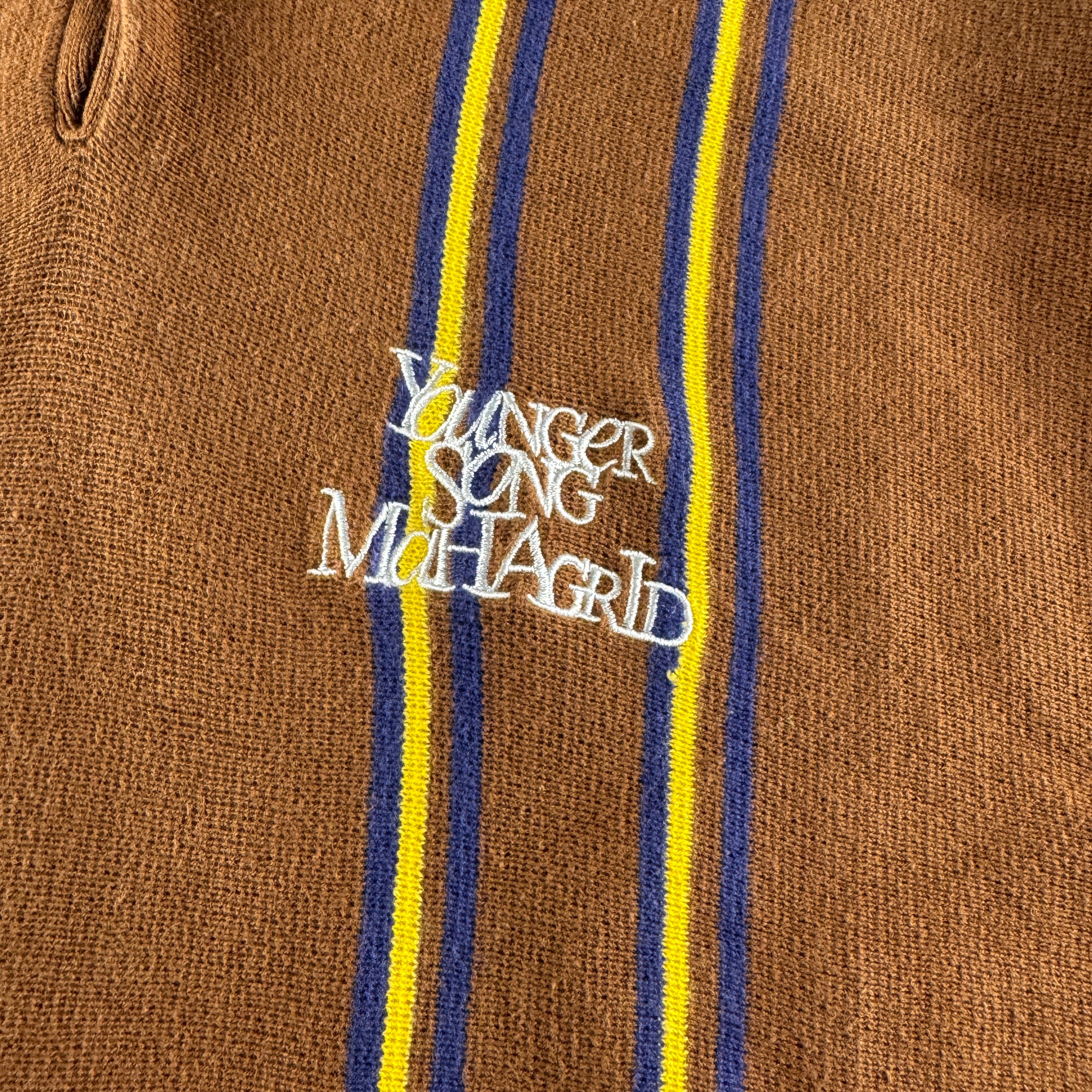 YOUNGER SONG x mahagrid Knit Polo Brown (L)