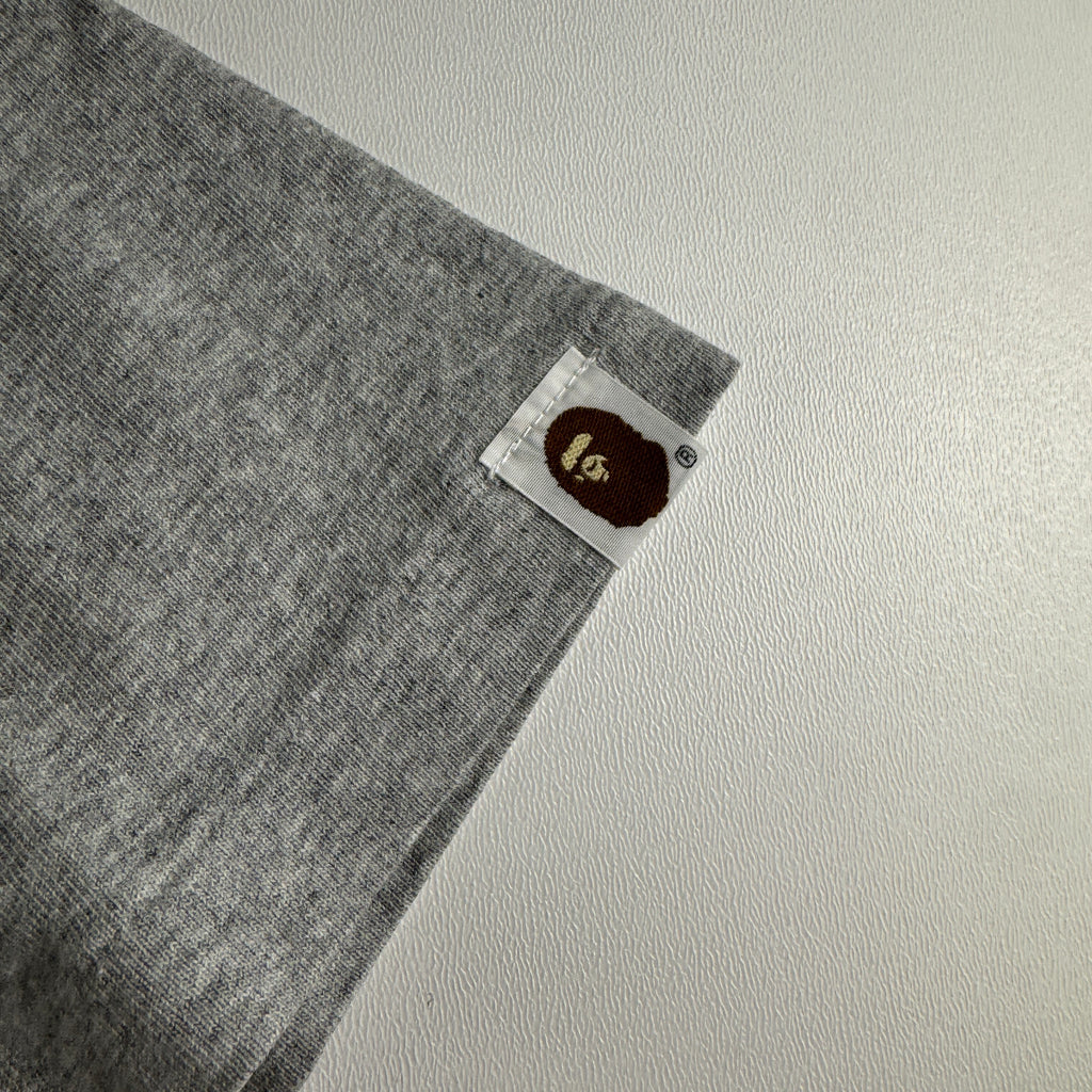 BAPE Face Gold Logo Grey Tee (M)