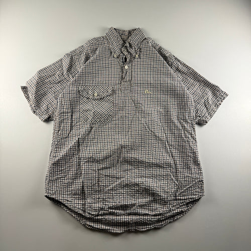 Evisu Japan Blue and White Check S/S Shirt (M)