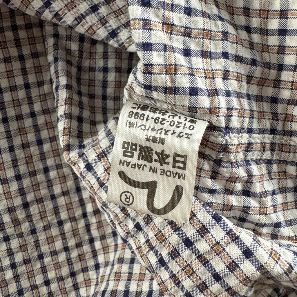 Evisu Japan Blue and White Check S/S Shirt (M)