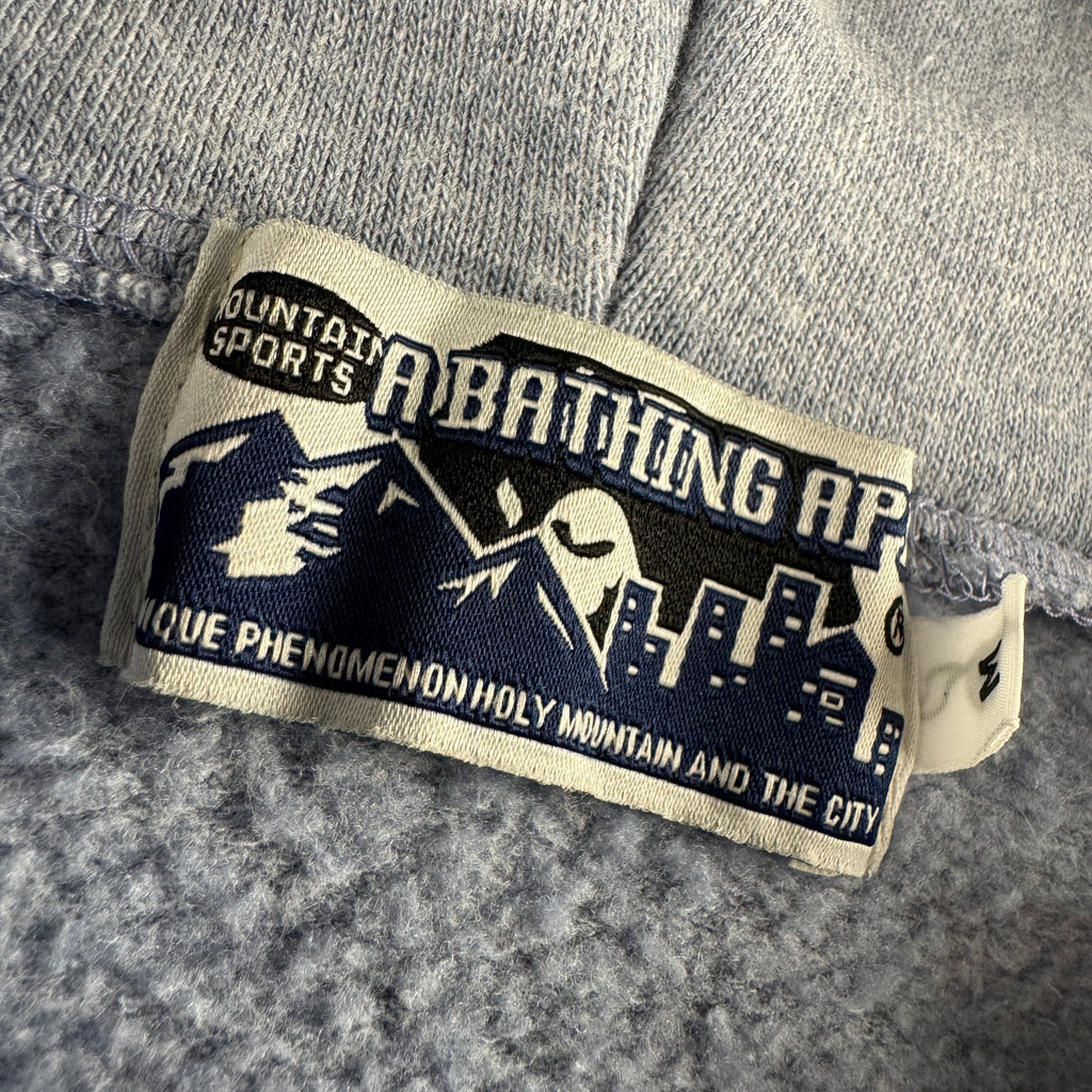 BAPE One Point Logo Light Blue Full Zip Hoodie (M)
