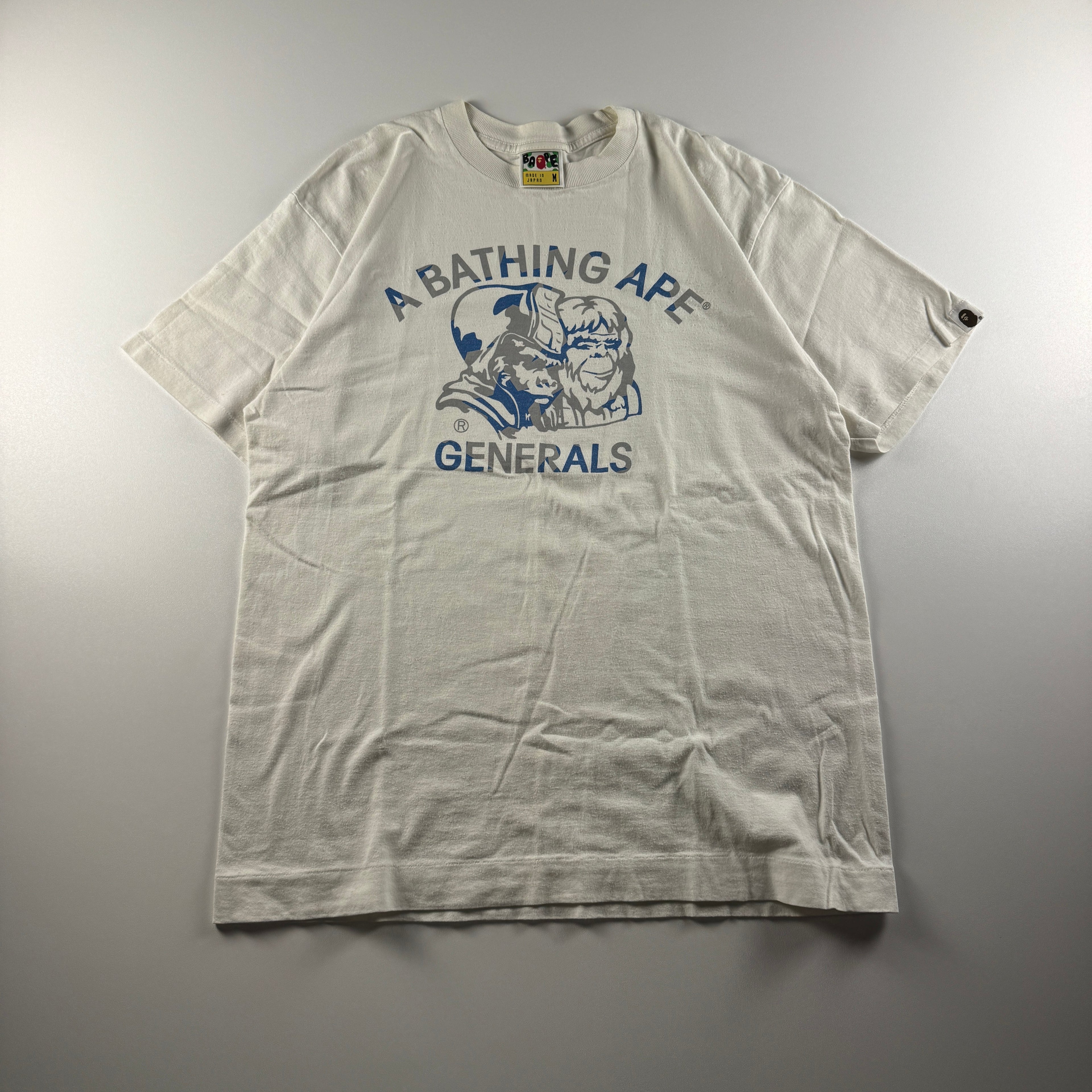 BAPE Generals Star White Tee (M)