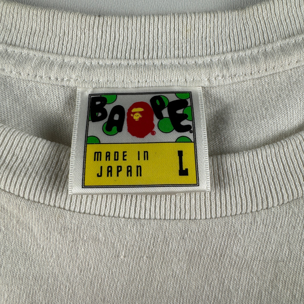 Bape x Stussy Survival of the Fittest White Tee (L)