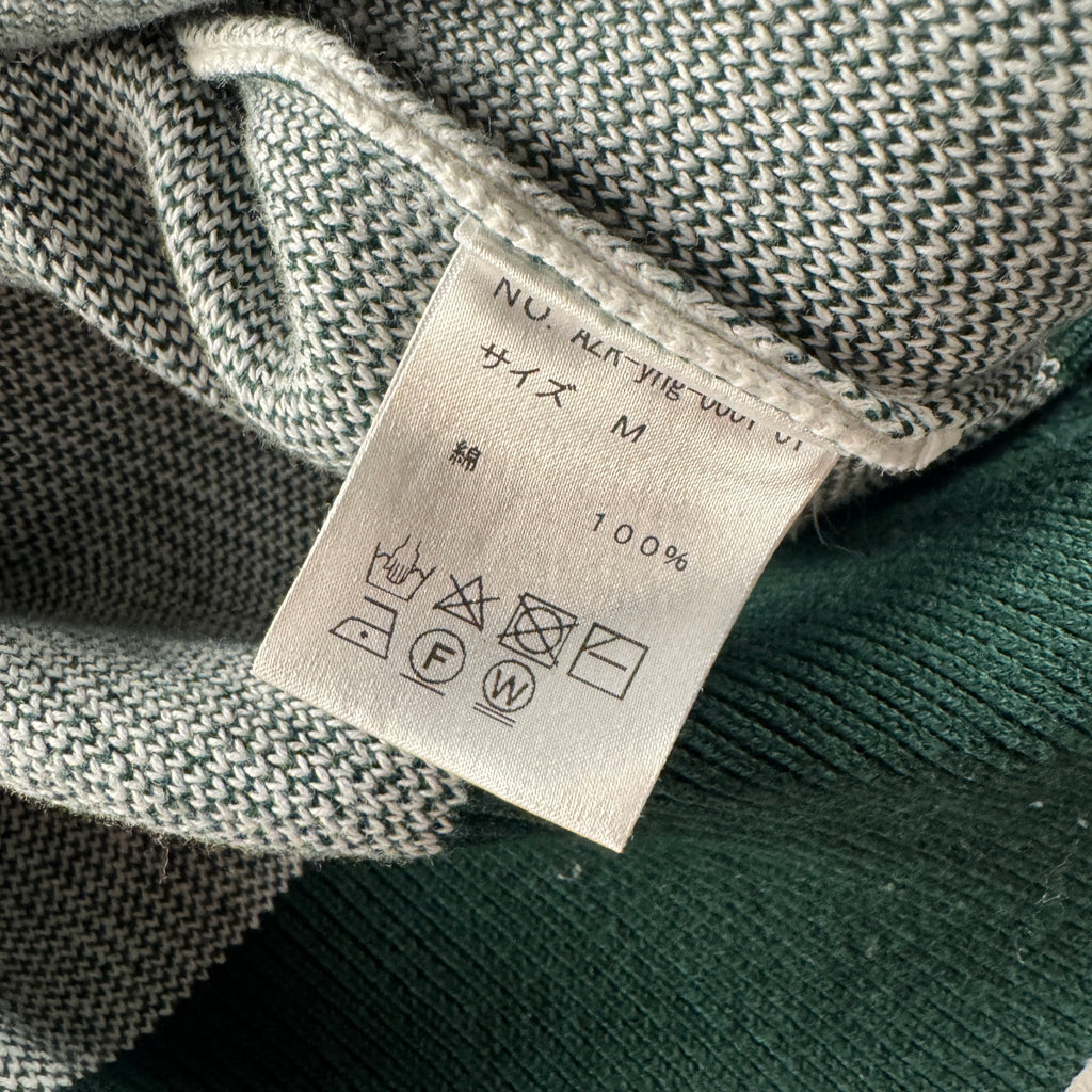 Younger Song White and Green Knit Polo (M)