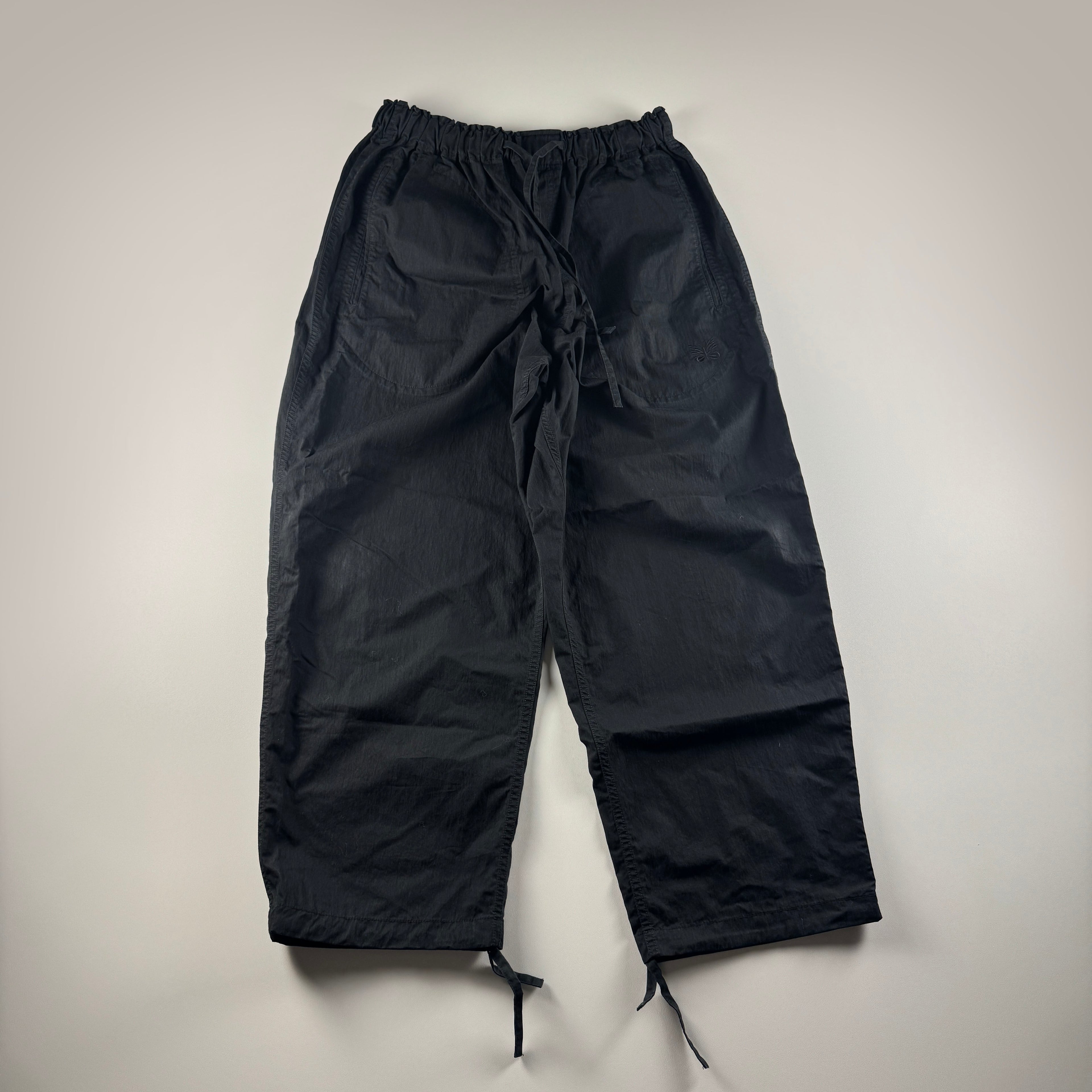 Needles x BEAMS China Nylon Black Track Pants (M)