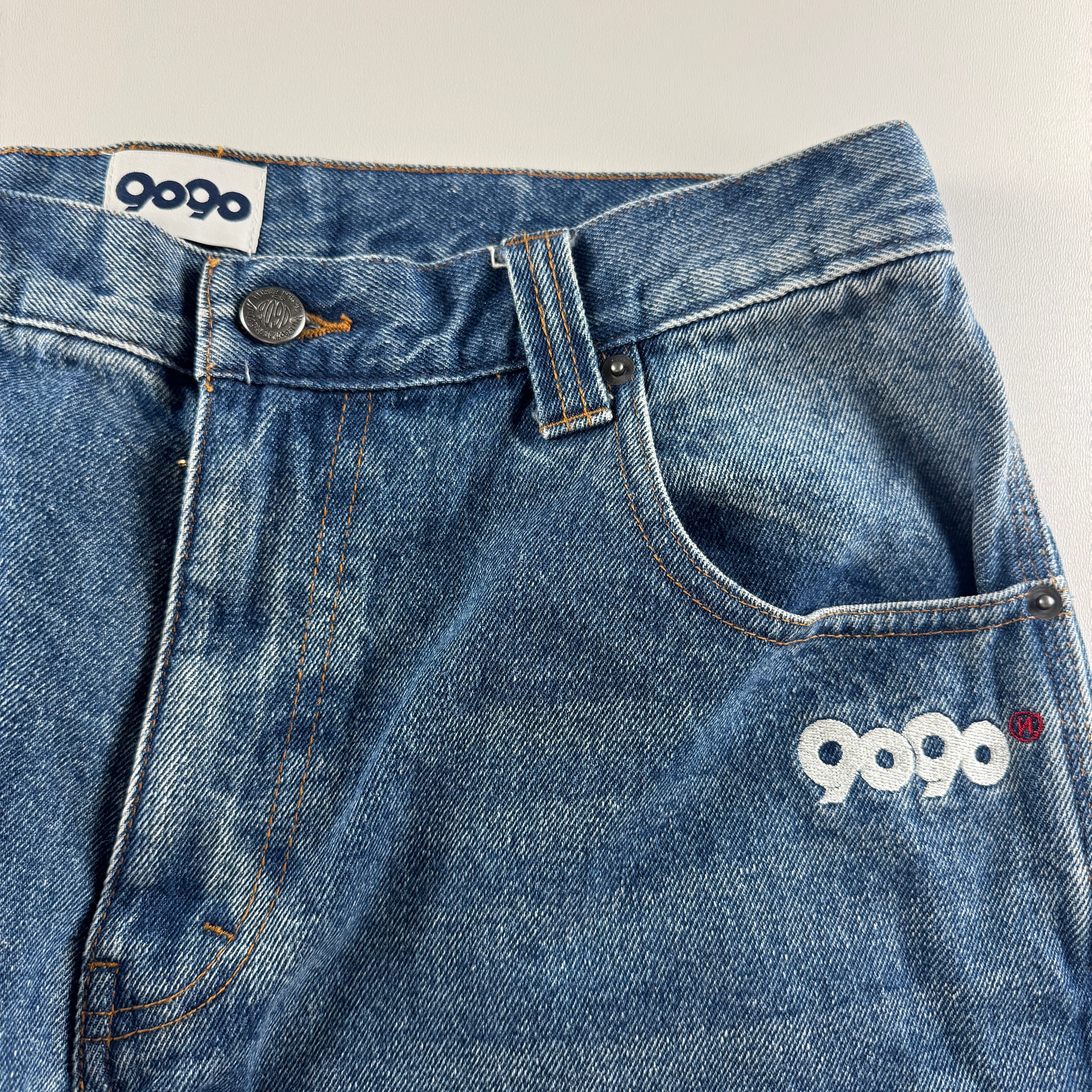 9090 King Logo Denim Blue Short (M)