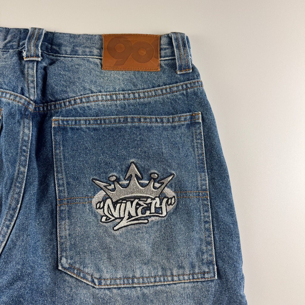 9090 King Logo Denim Blue Short (M)