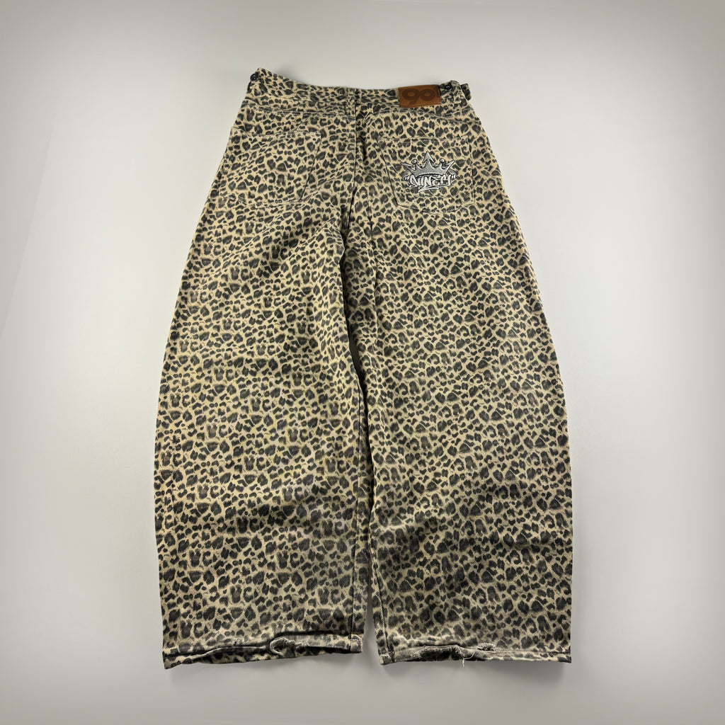 9090 Leopard Wide Pants (L)