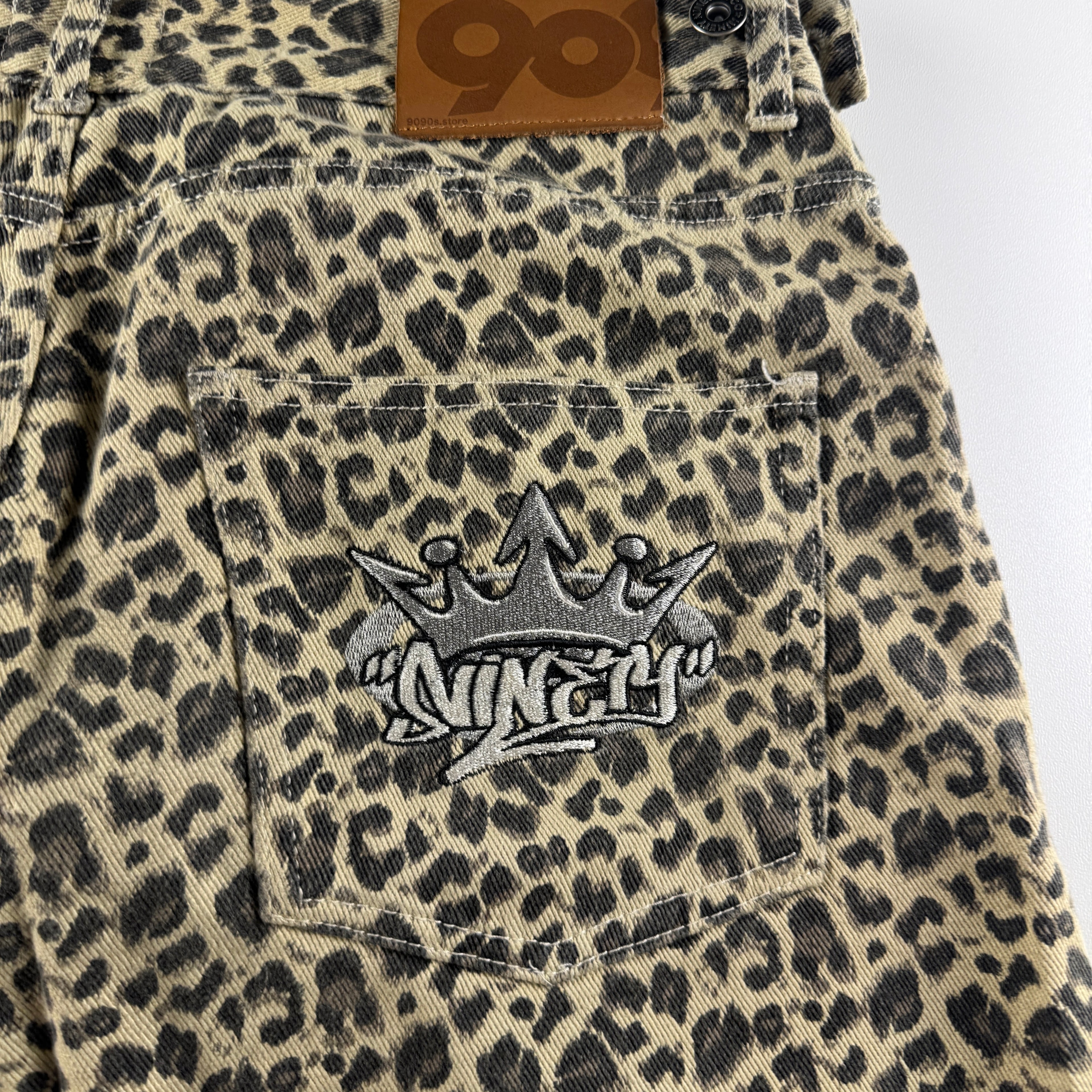 9090 Leopard Wide Pants (L)