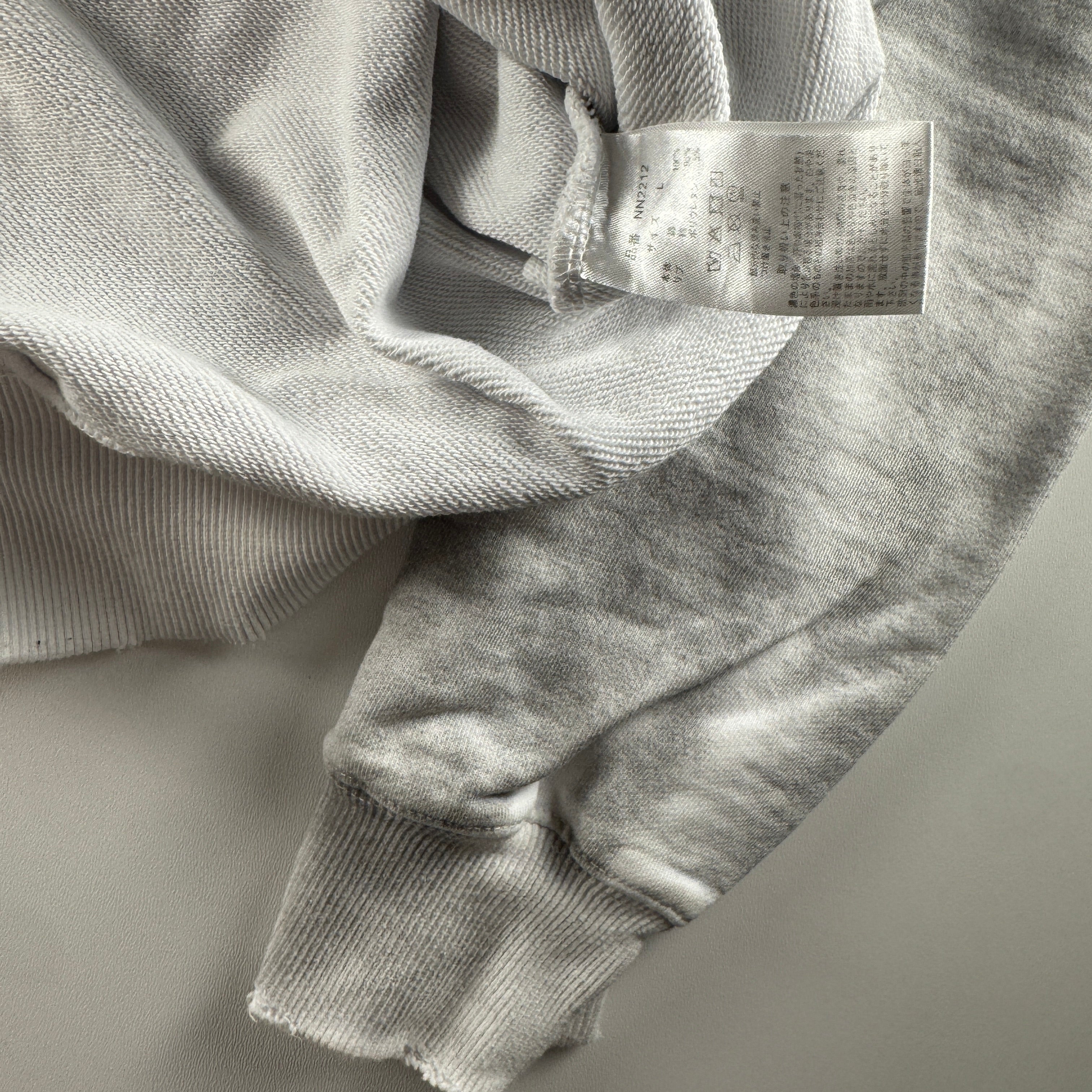 9090 Double Zip Distressed White Hoodie (L)