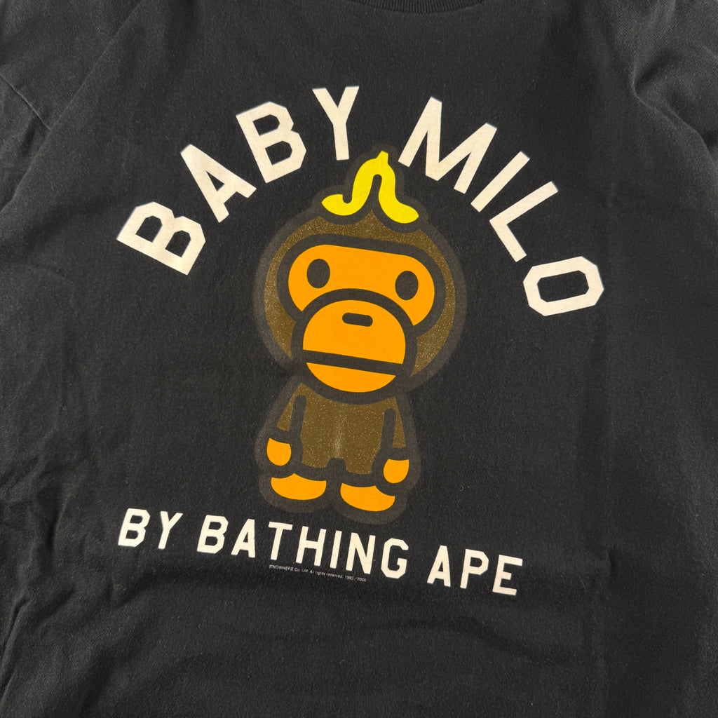 BAPE Baby Milo Black Long Sleeve Tee (L)