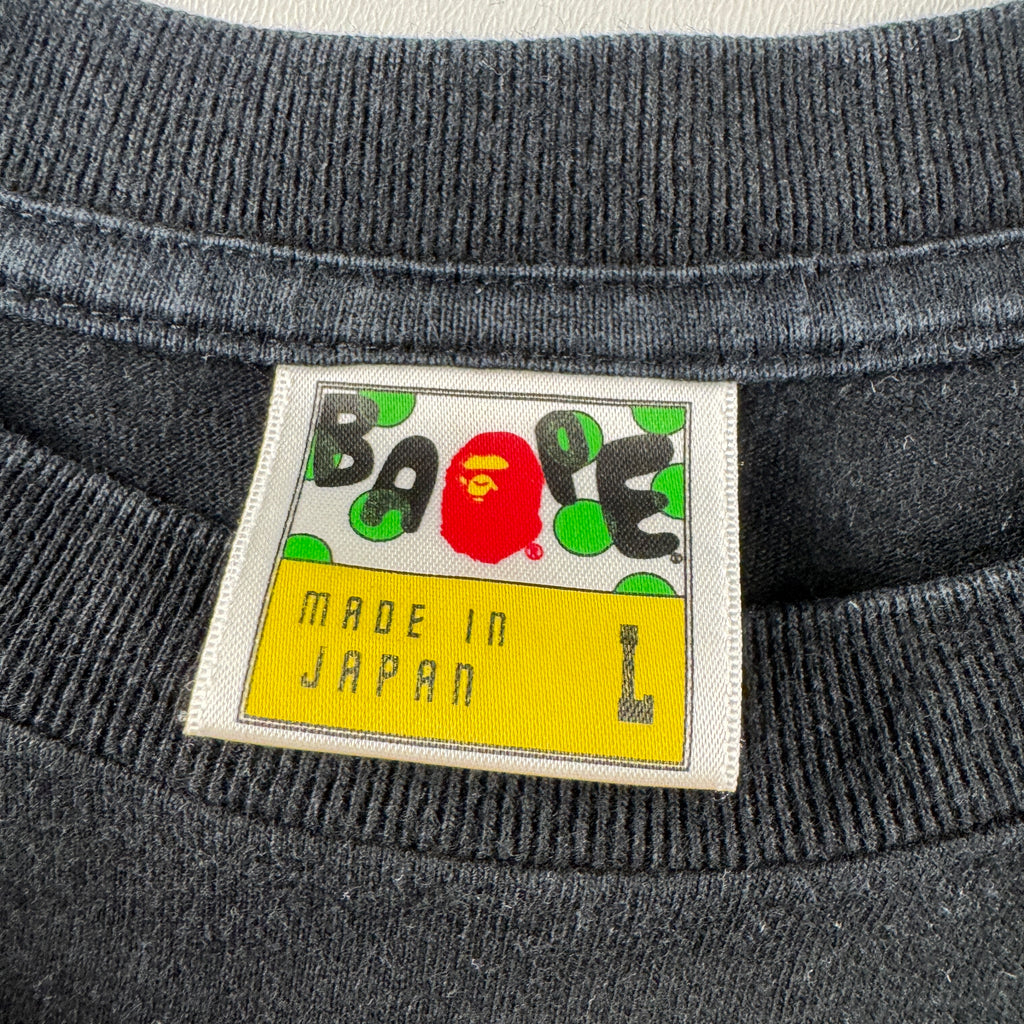 BAPE Baby Milo Black Long Sleeve Tee (L)
