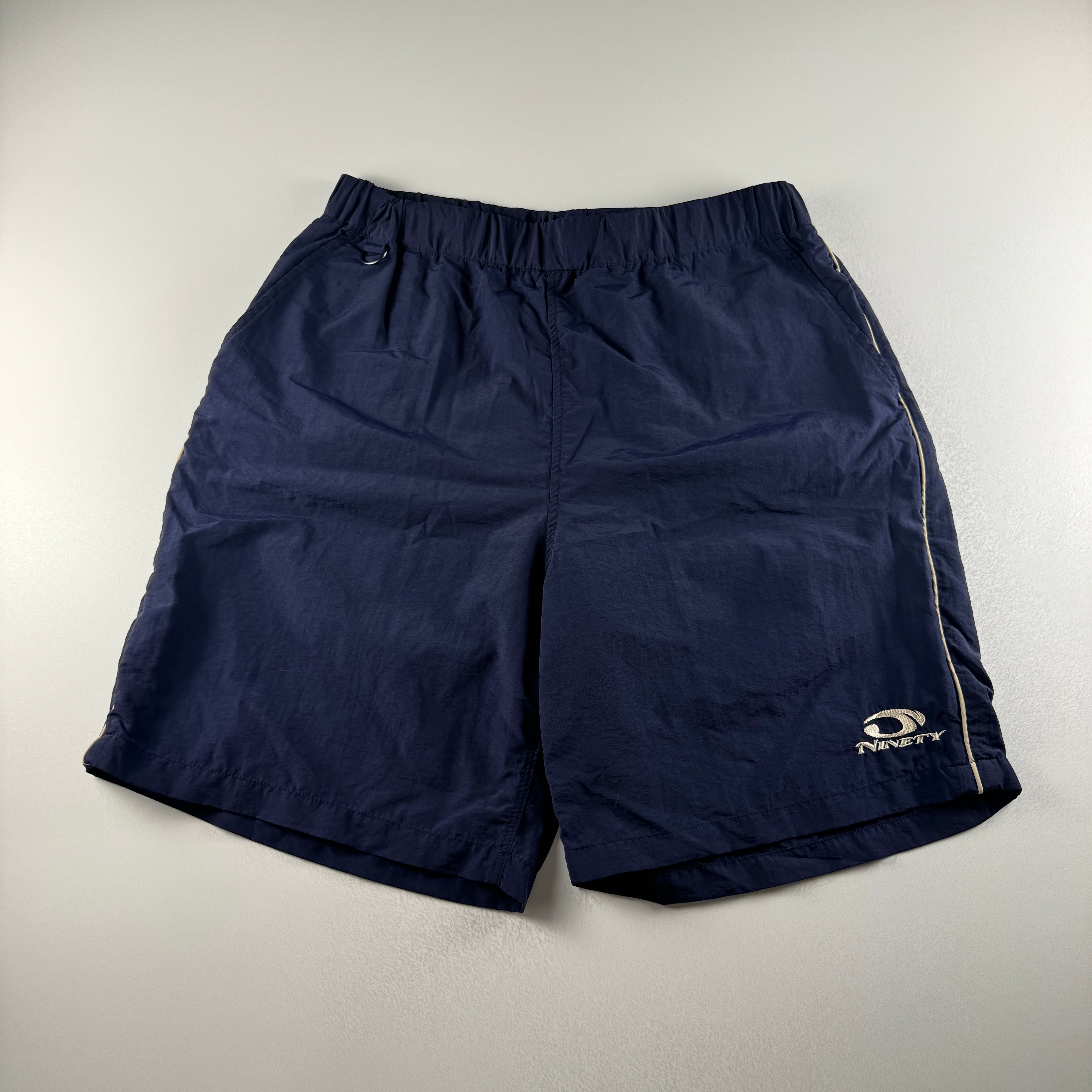 9090 Tech Zip Nylon Blue Short (L)