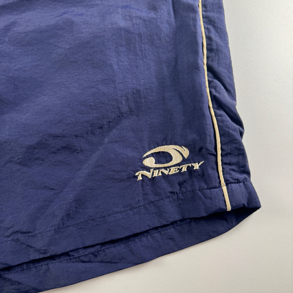 9090 Tech Zip Nylon Blue Short (L)