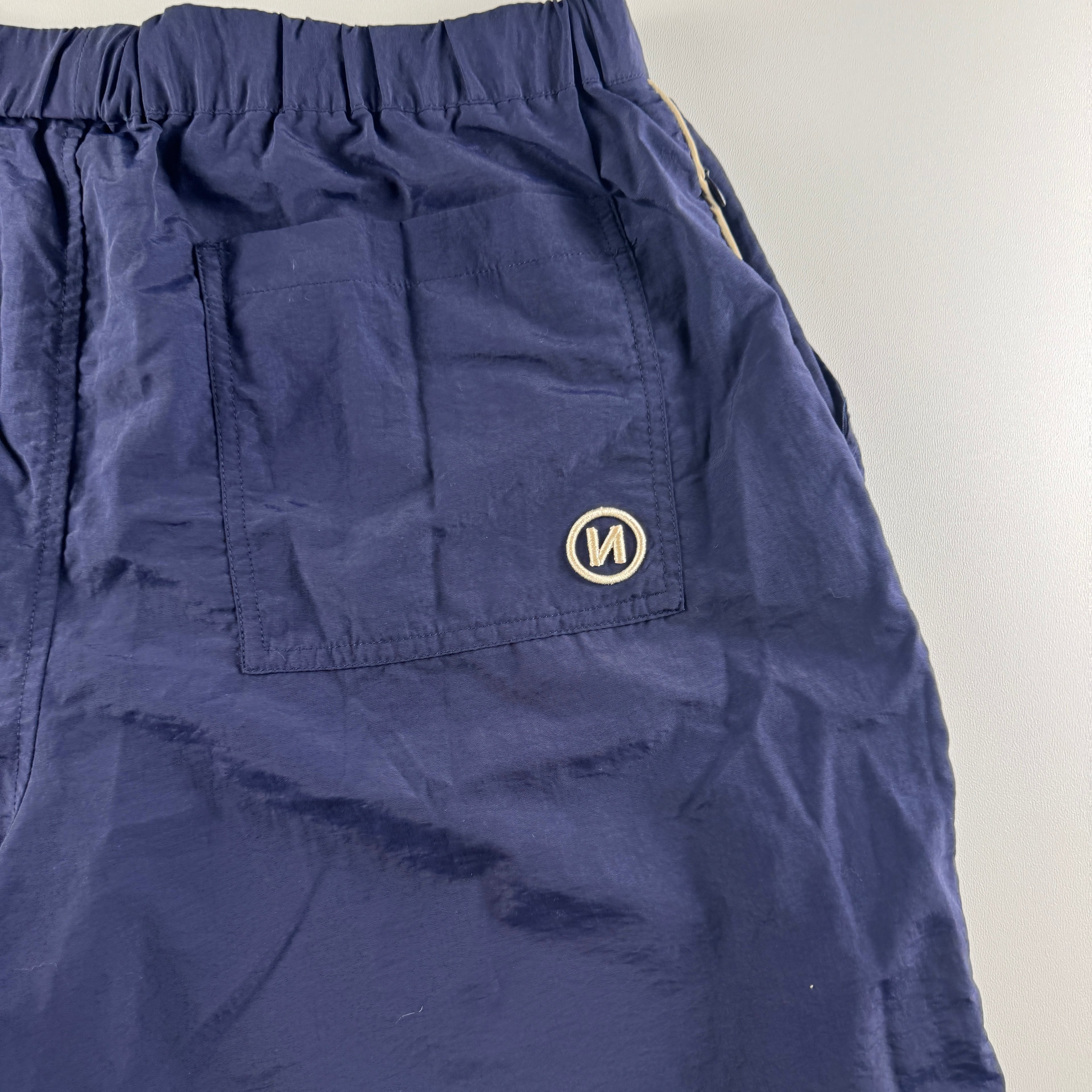 9090 Tech Zip Nylon Blue Short (L)