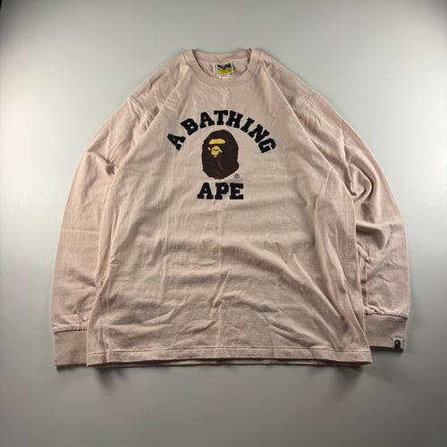BAPE College Pink Long Sleeve (XL)
