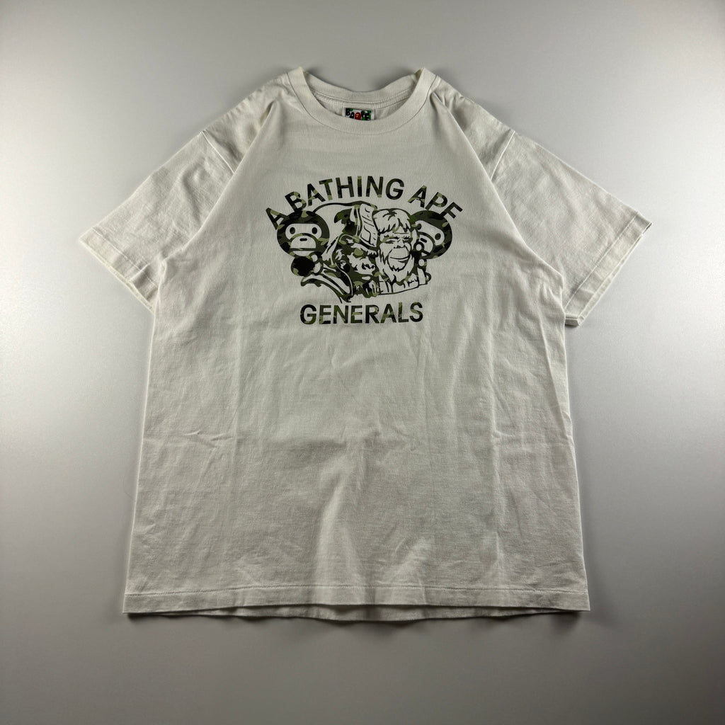 BAPE Soldier and Baby Milo White Tee (M)