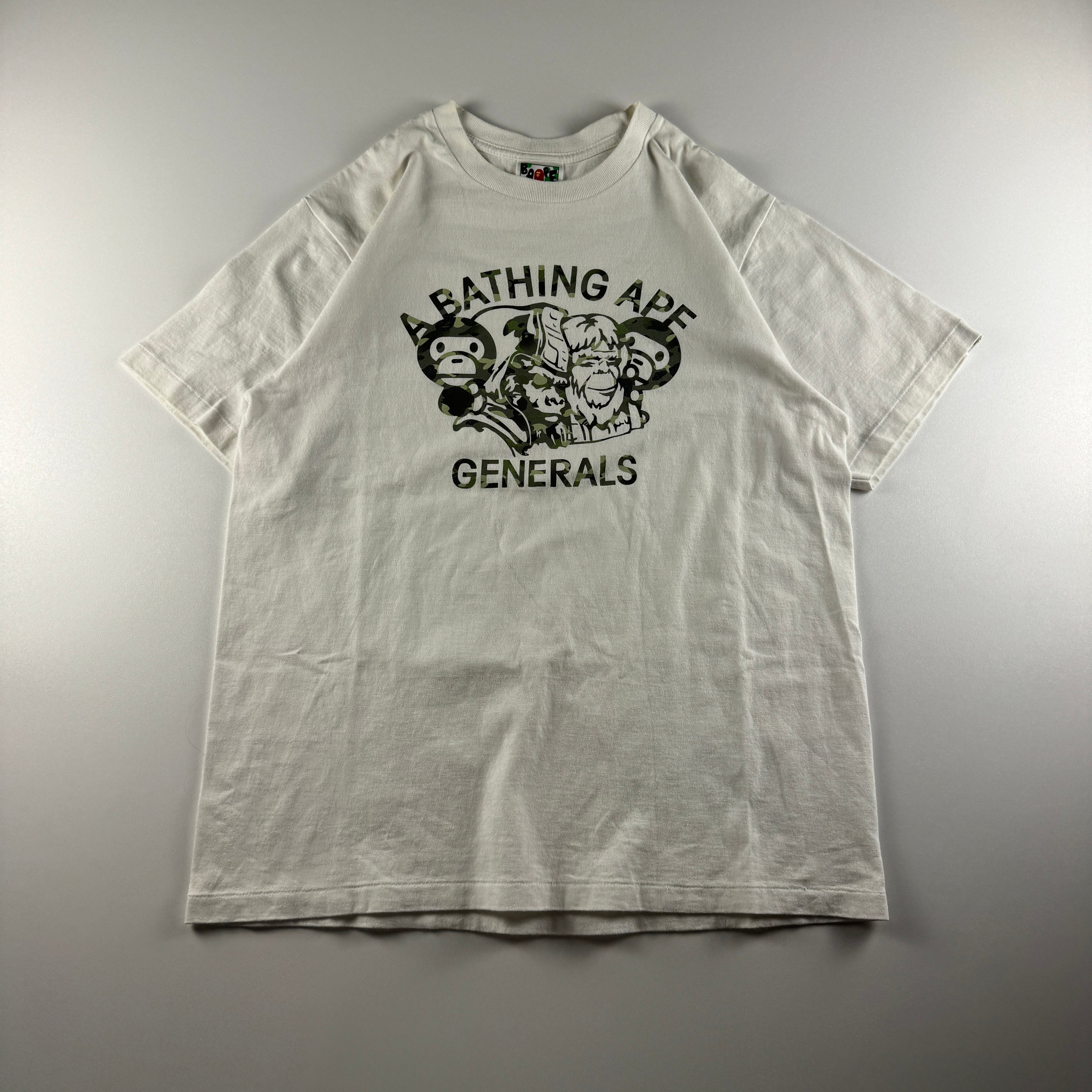 BAPE Soldier and Baby Milo White Tee (M)