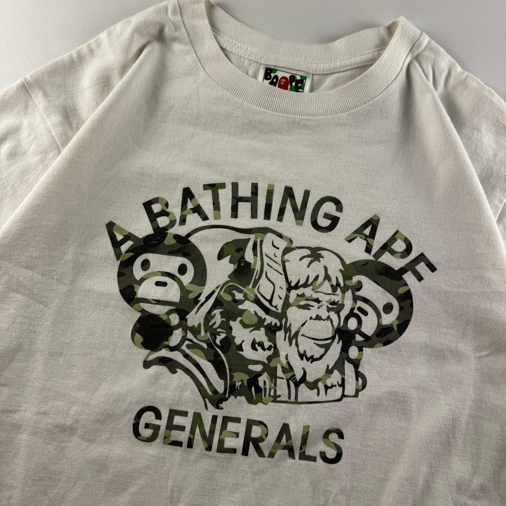BAPE Soldier and Baby Milo White Tee (M)