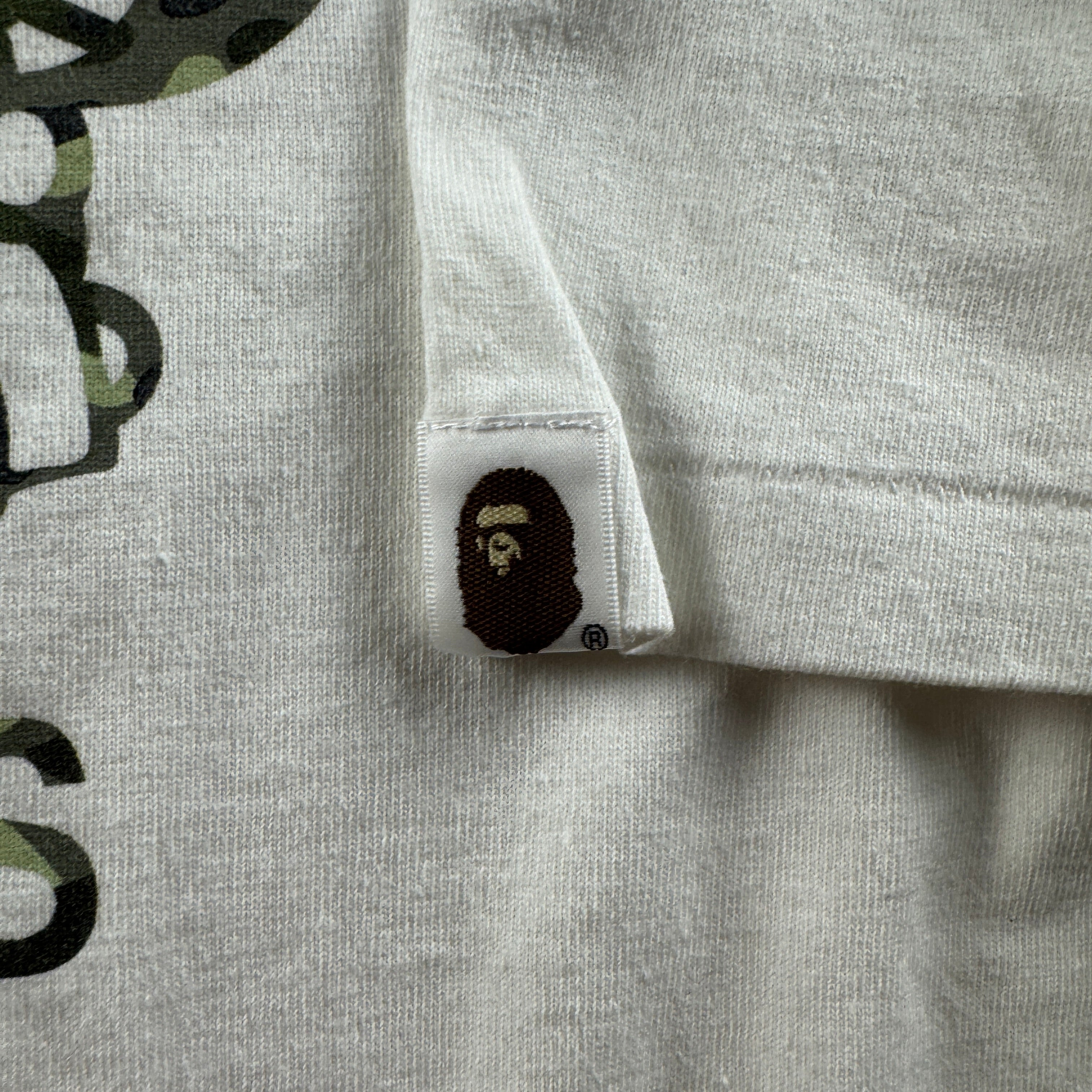 BAPE Soldier and Baby Milo White Tee (M)