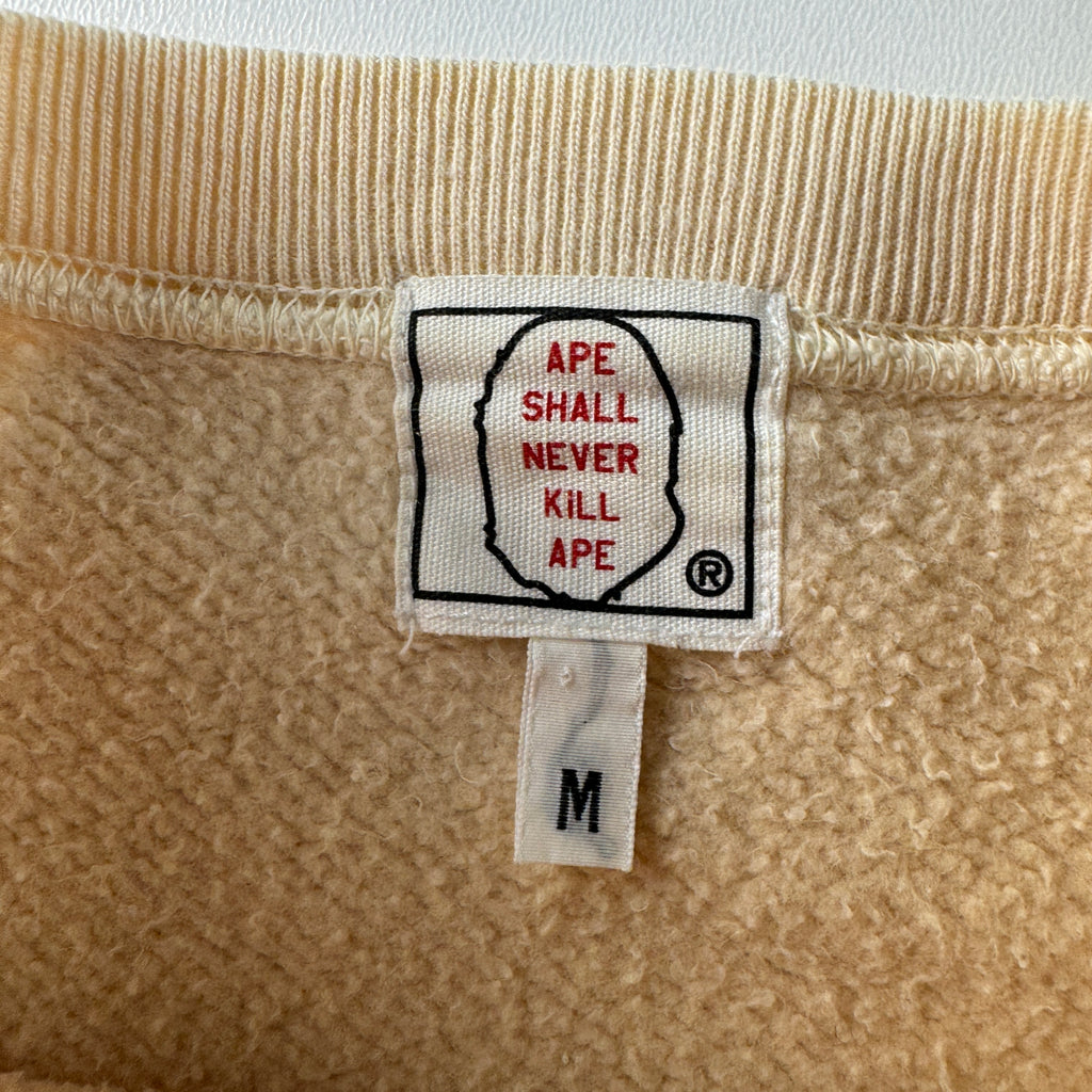 BAPE Baby Milo Afelf Beige Short Sleeve Sweater (M)