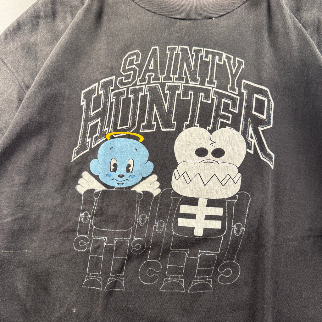 Saint-Michael x Bounty Hunter "Sainty Hunter" Black Distressed Tee (XL)