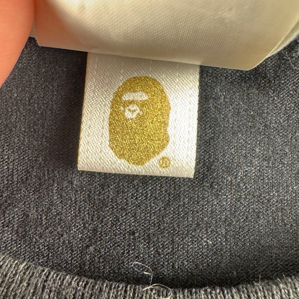 BAPE Silver Star Camo Face Black Tee (L)