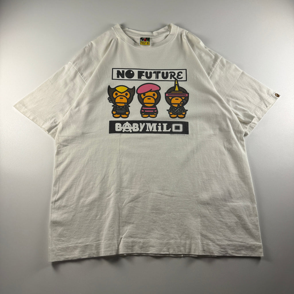 BAPE Baby Milo No Future White Tee (XL)