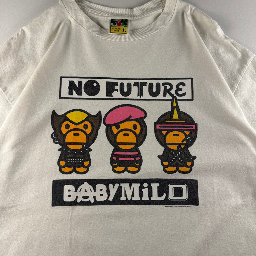 BAPE Baby Milo No Future White Tee (XL)
