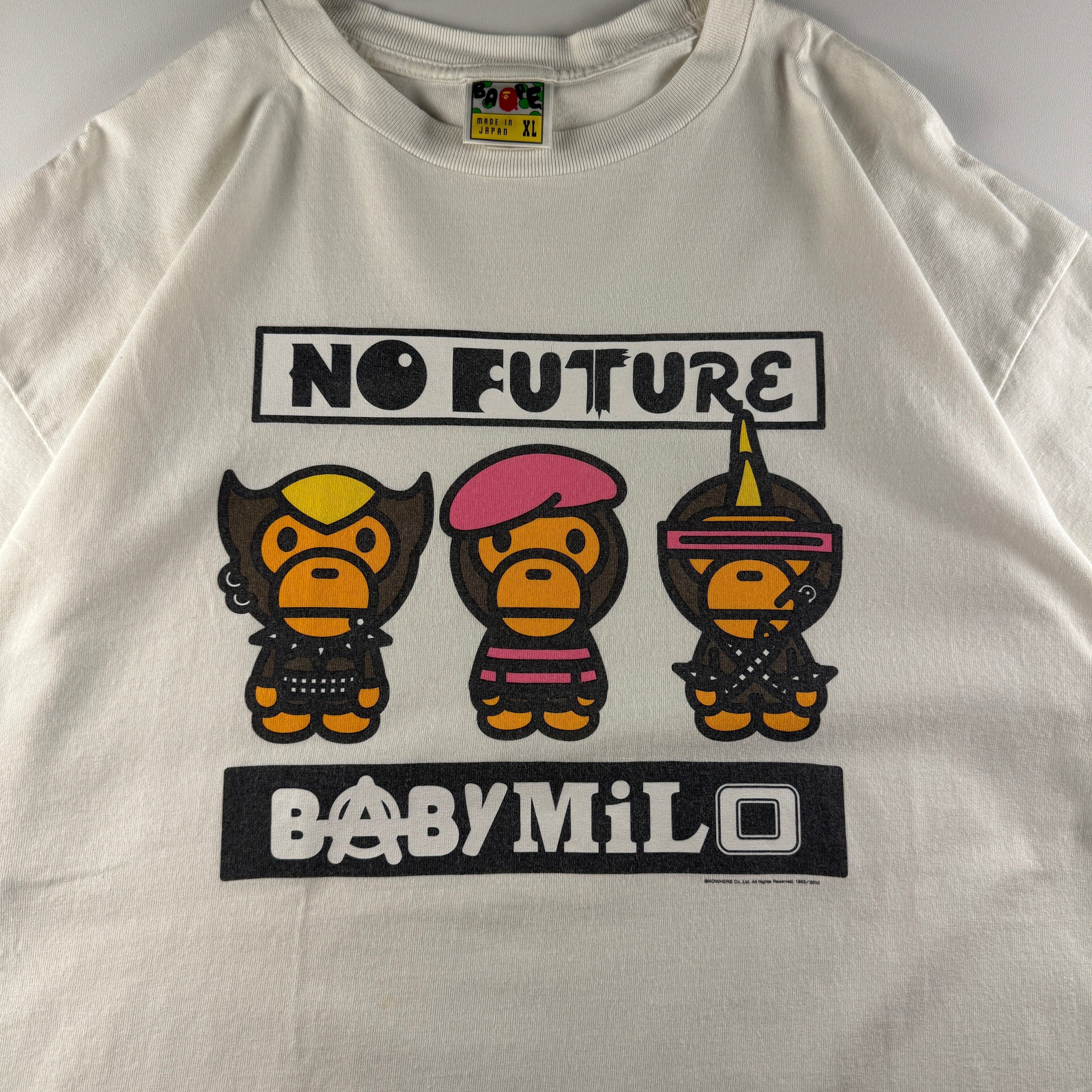 BAPE Baby Milo No Future White Tee (XL)