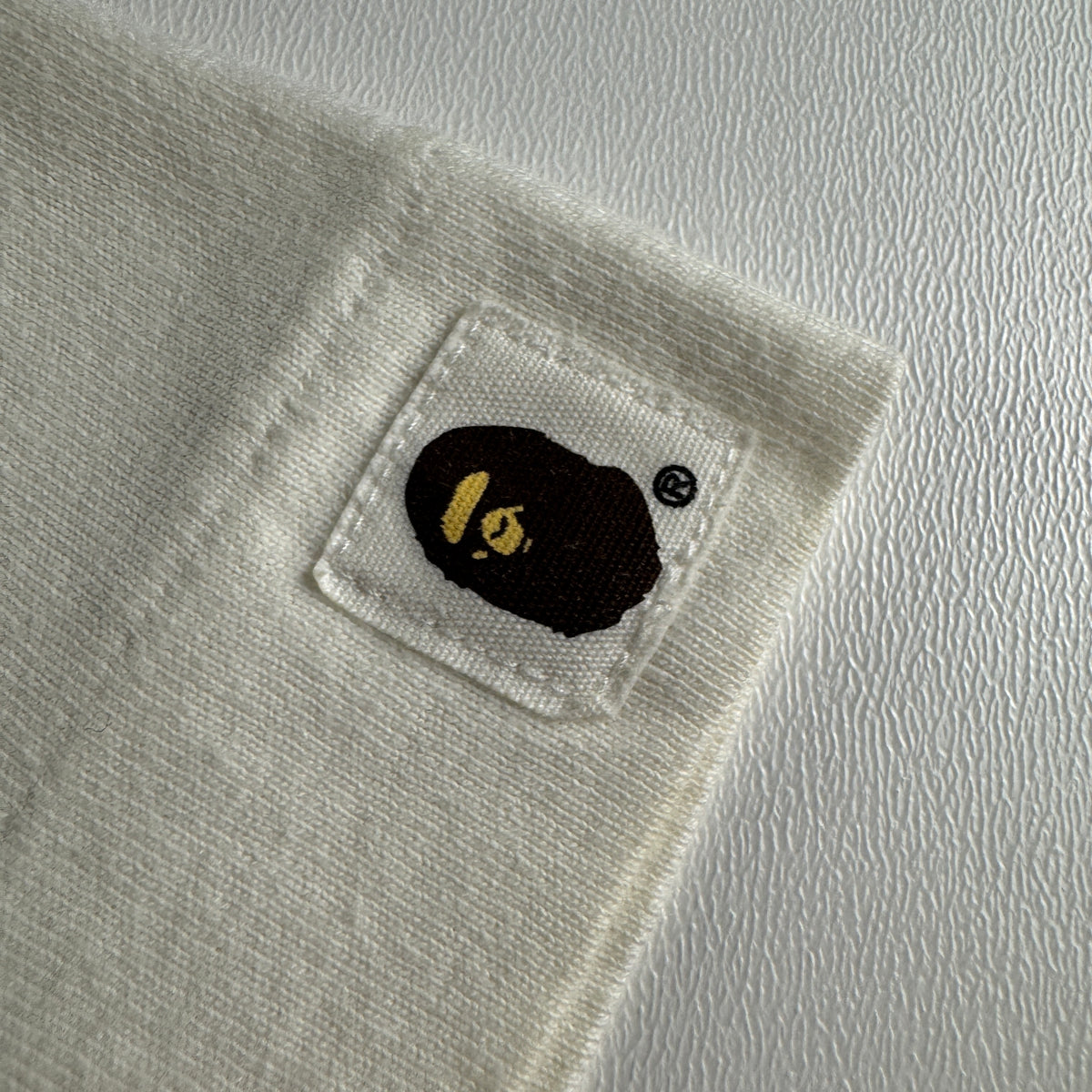 BAPE Big Head Mad Face Hand Printed White Tee (S)