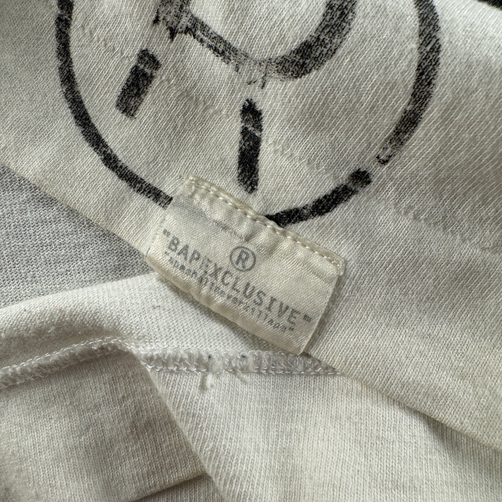 BAPE Big Head Mad Face Hand Printed White Tee (S)