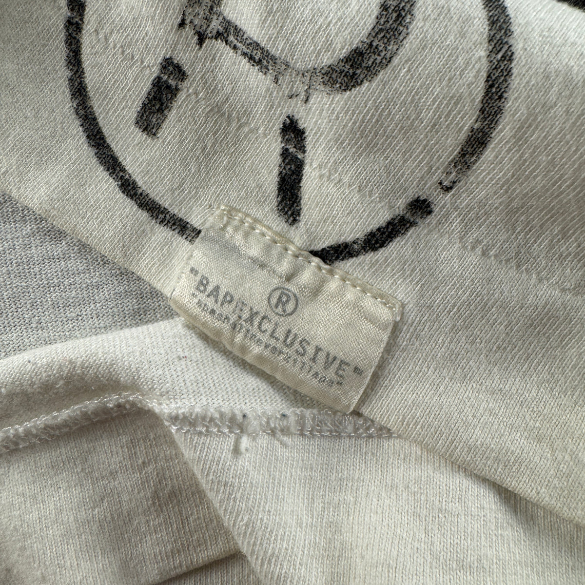 BAPE Big Head Mad Face Hand Printed White Tee (S)