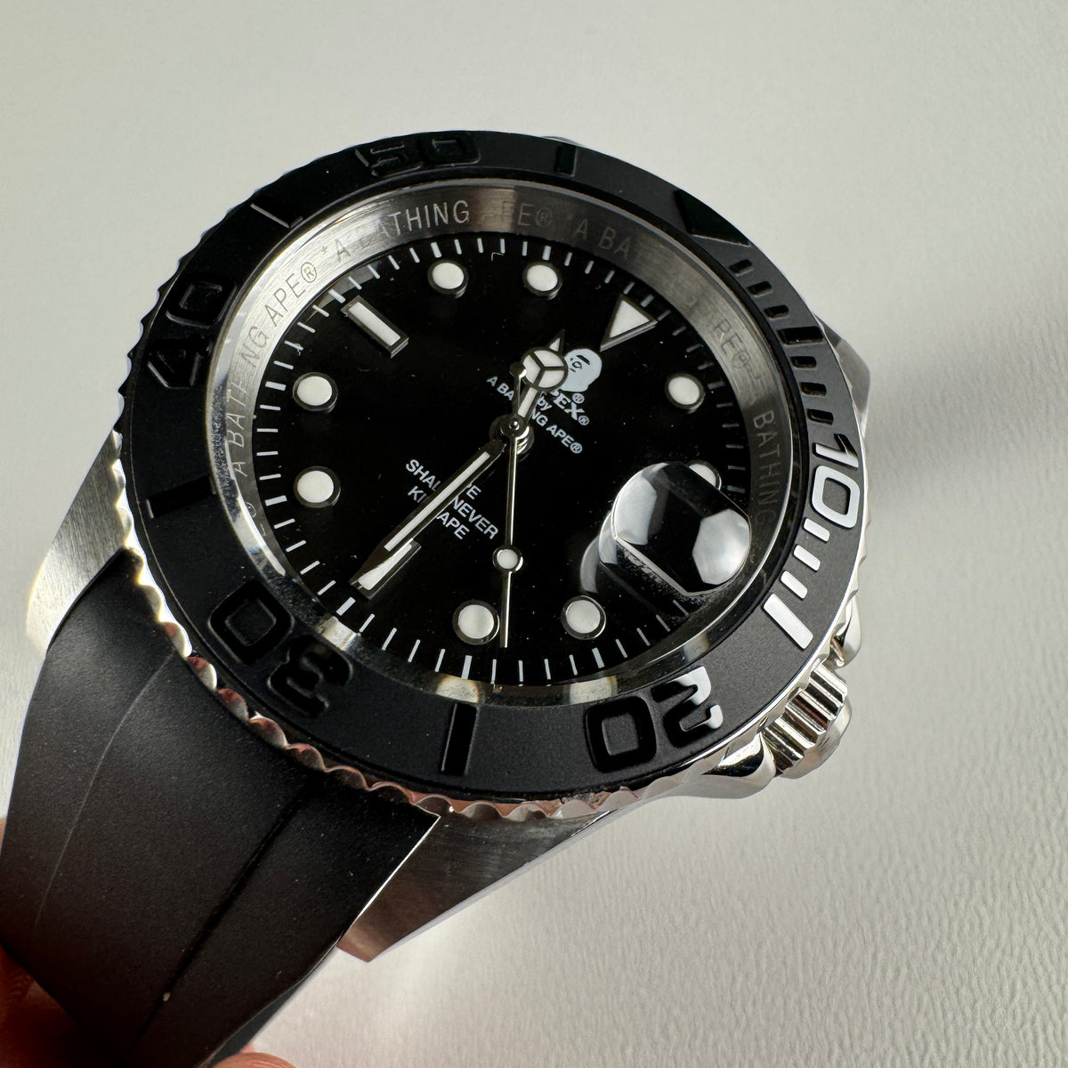 BAPEX Type 1 Black Rubber Band Watch