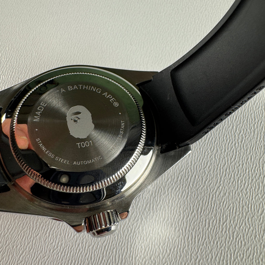 BAPEX Type 1 Black Rubber Band Watch