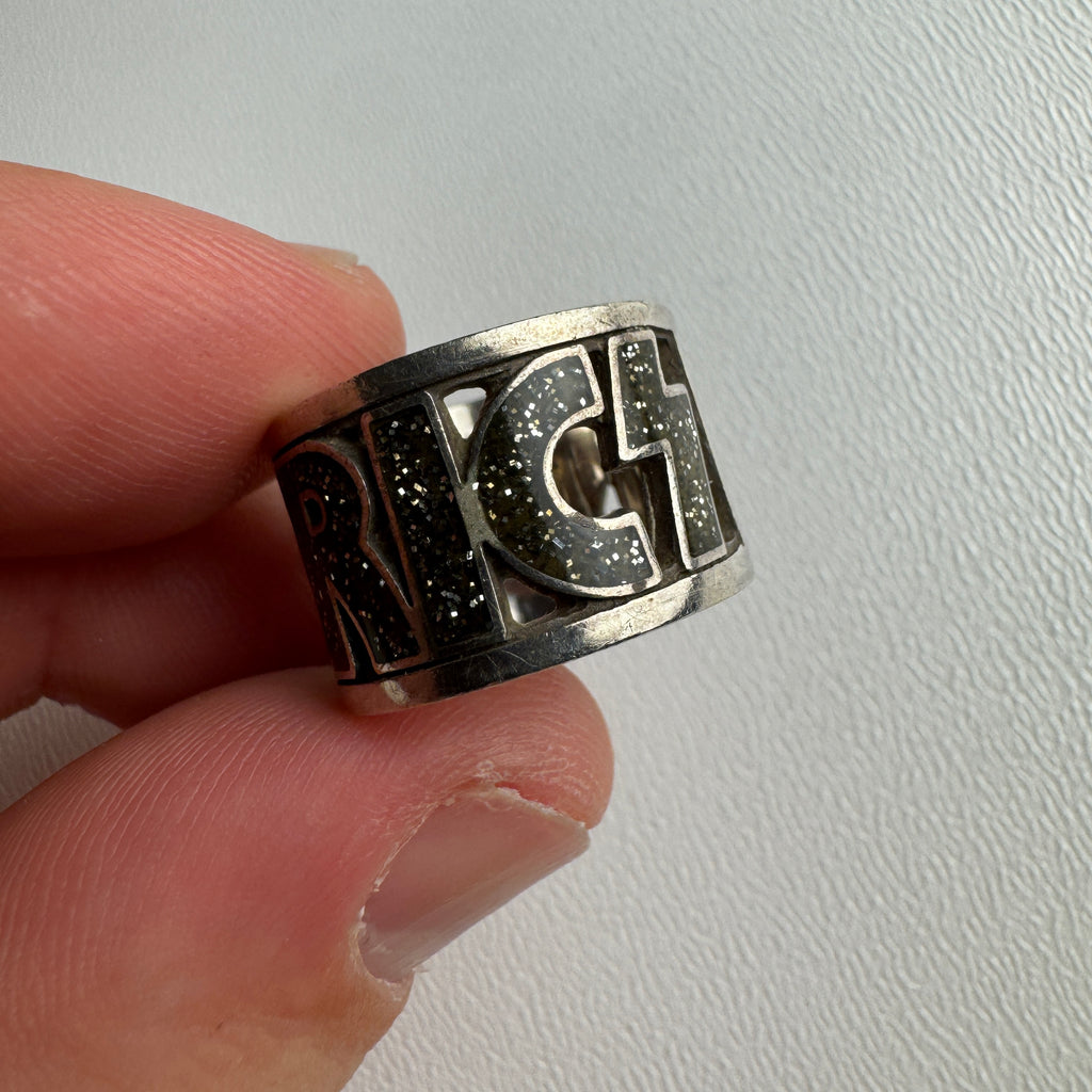 Hysteric Glamour Logo Ring Purple