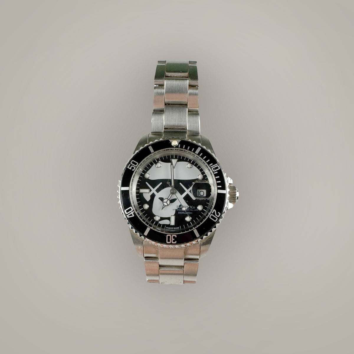 BAPE x Kaws Bapex Silver Watch