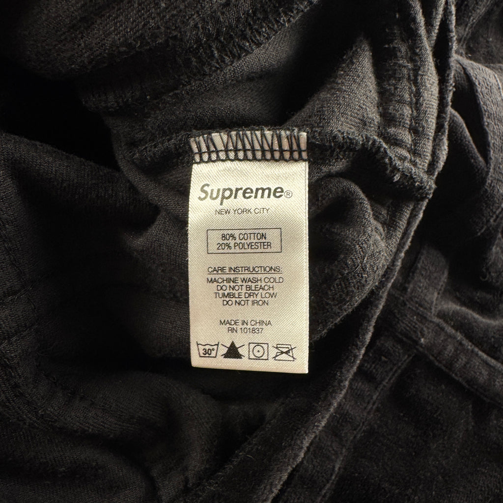 Supreme Grid Taping Velour Zip Black Jacket (M)