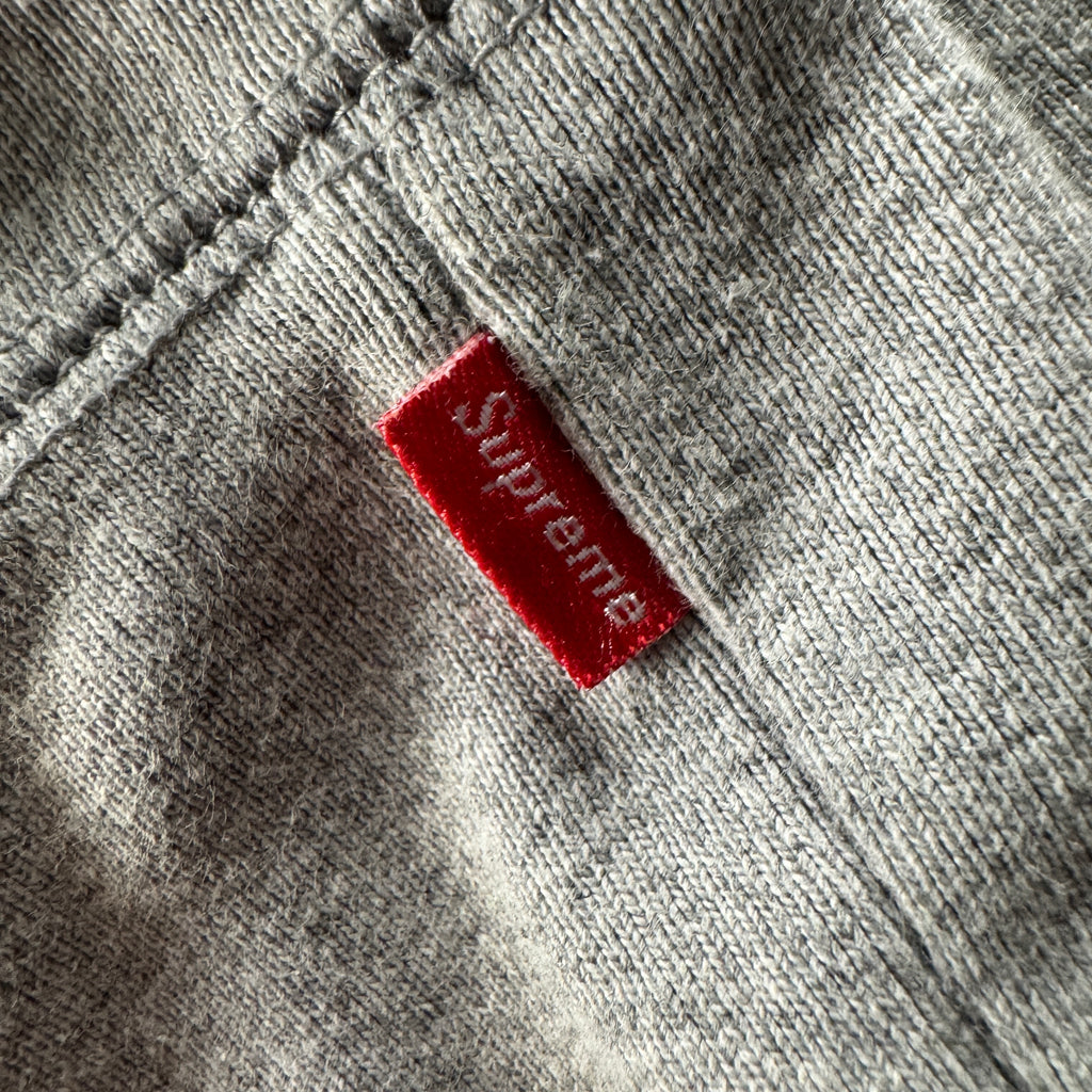 Supreme Cross Box Logo Grey Hoodie (M)