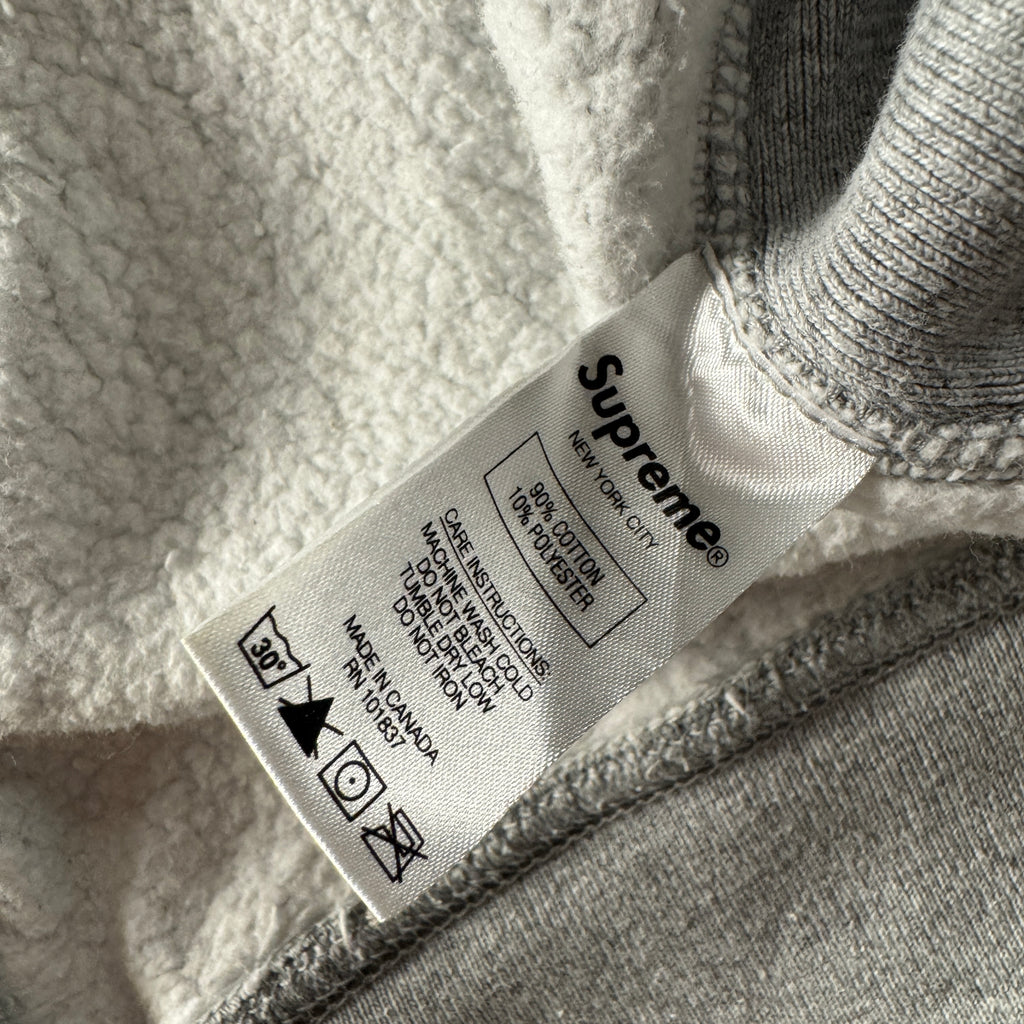 Supreme Cross Box Logo Grey Hoodie (M)