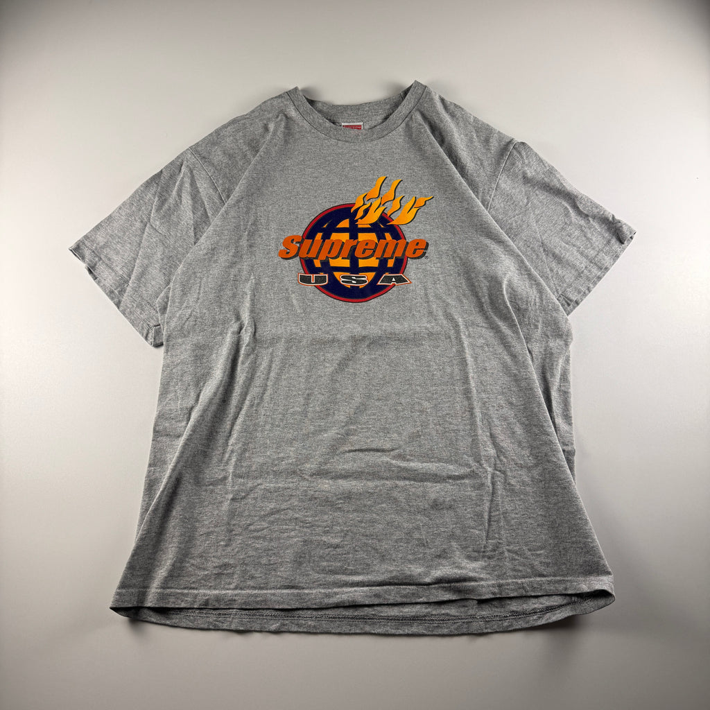 Supreme Fire Grey Tee (L)