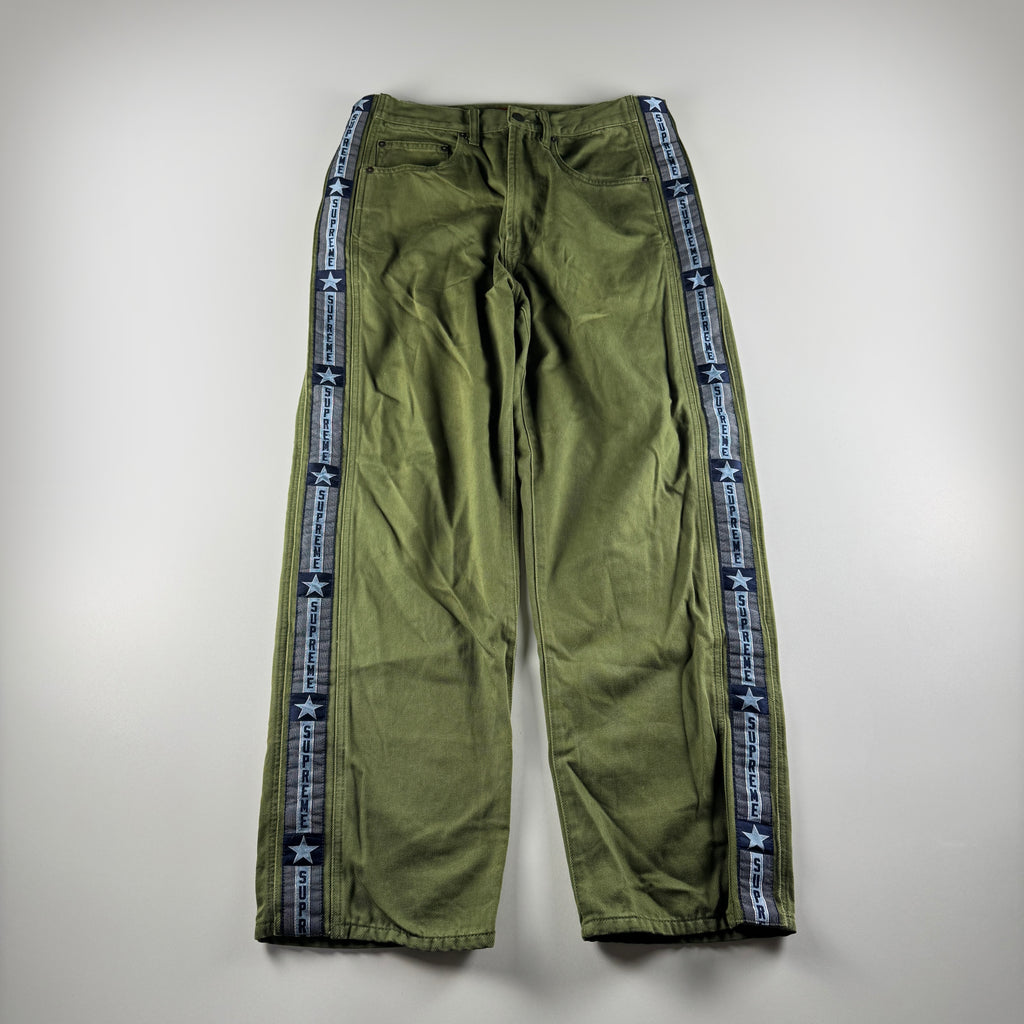 Supreme Snap-Off Baggy Olive Pants (30)